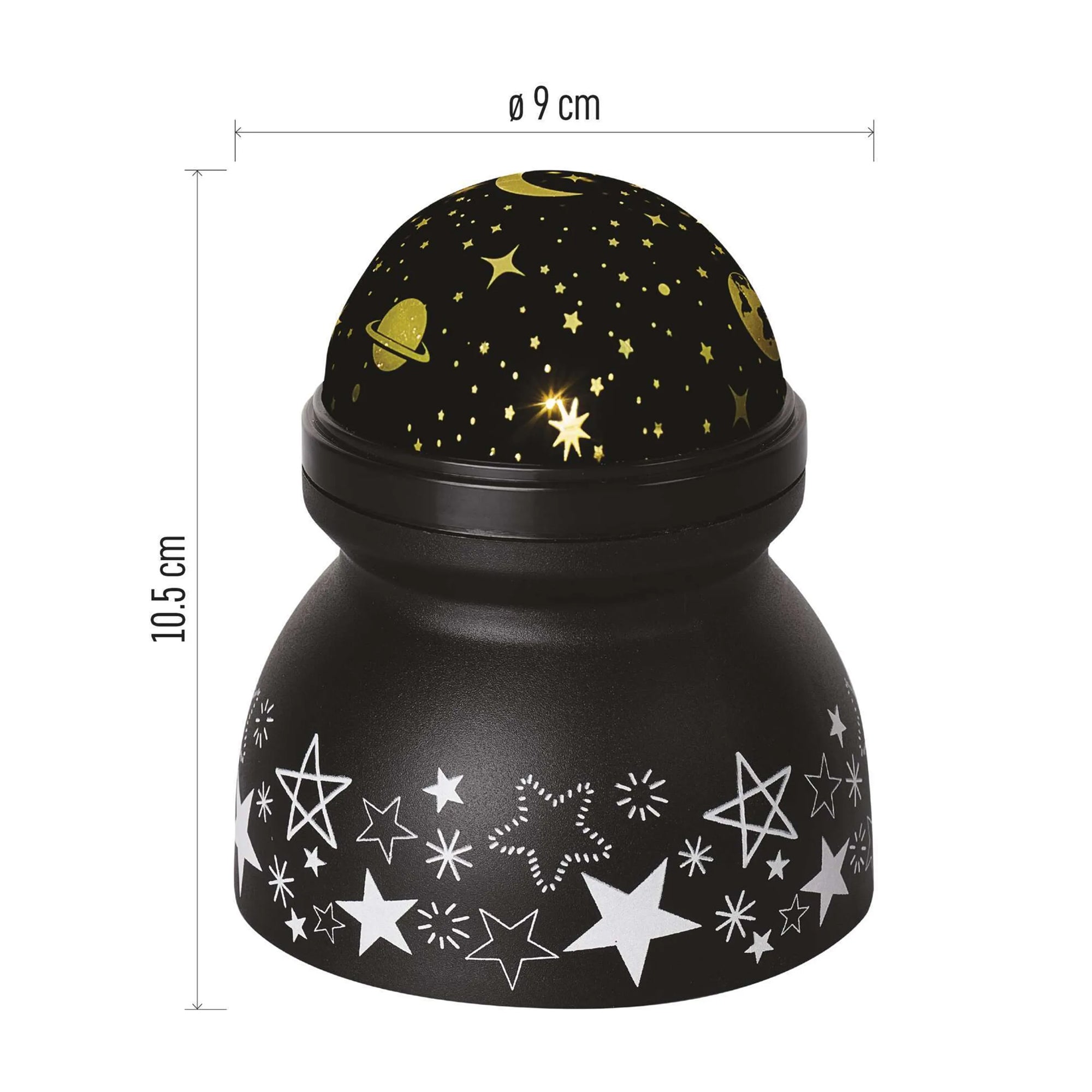 LED Christmas projector, space, indoor, 3xAAA