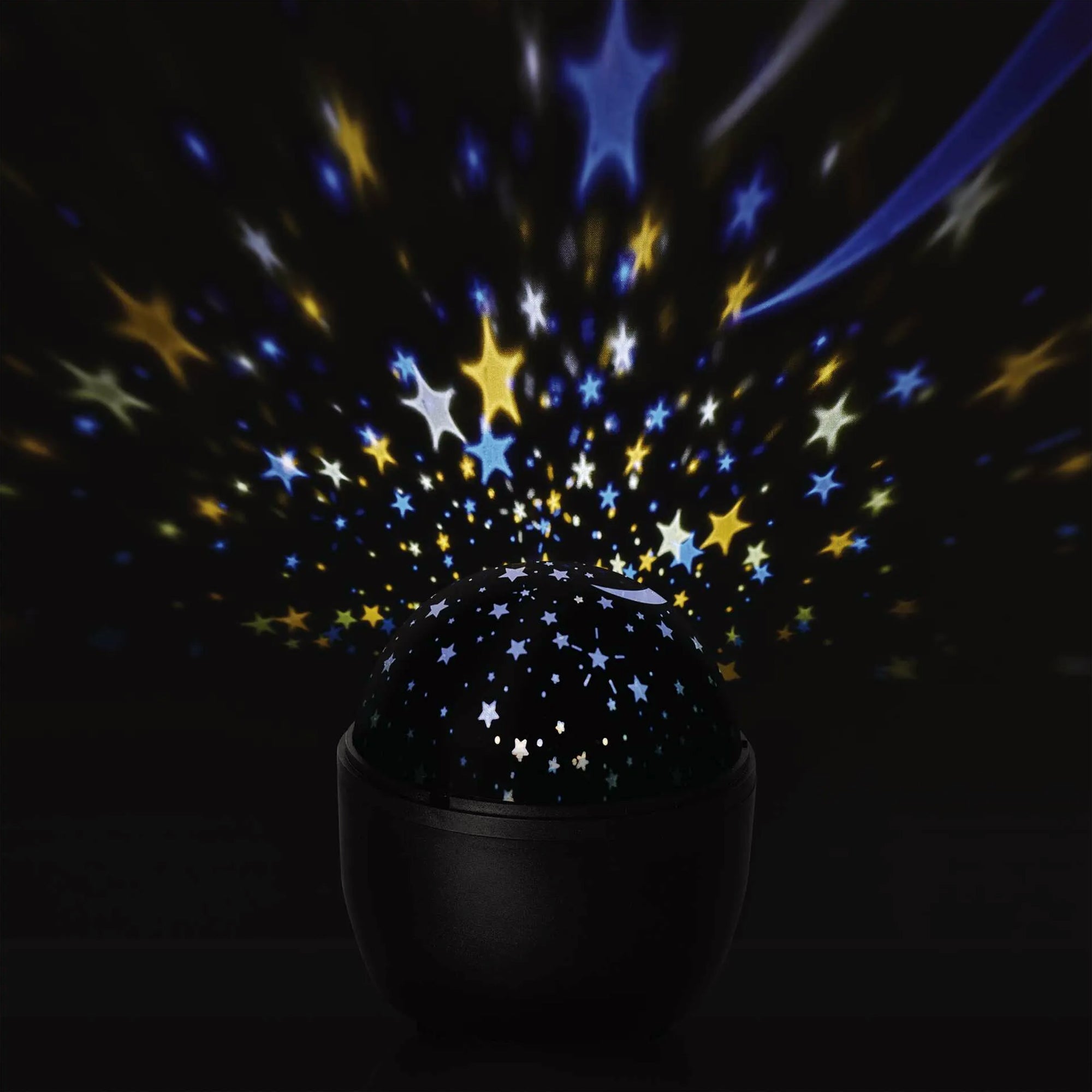 LED Christmas projector, stars, indoor, 3xAA