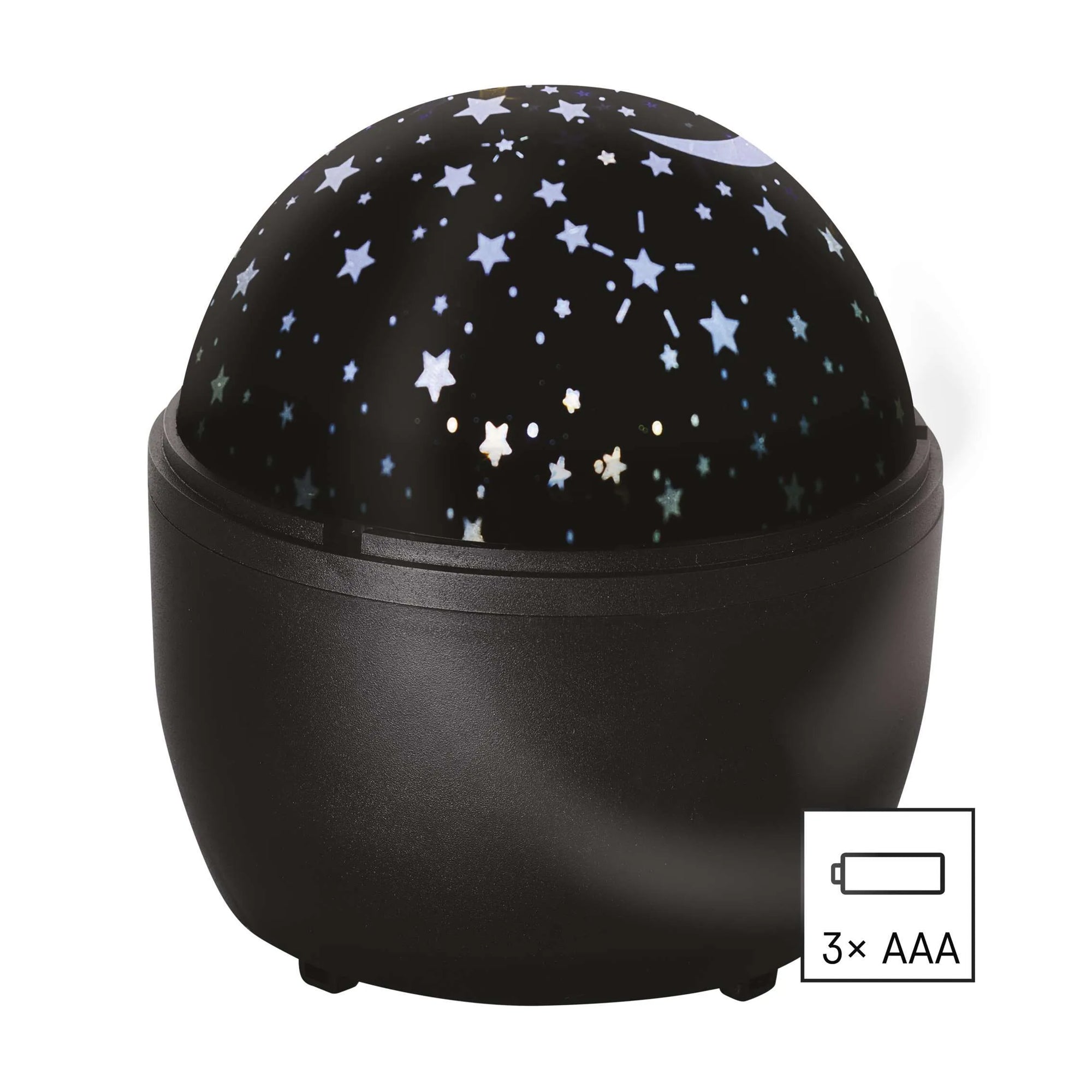 LED Christmas projector, stars, indoor, 3xAA