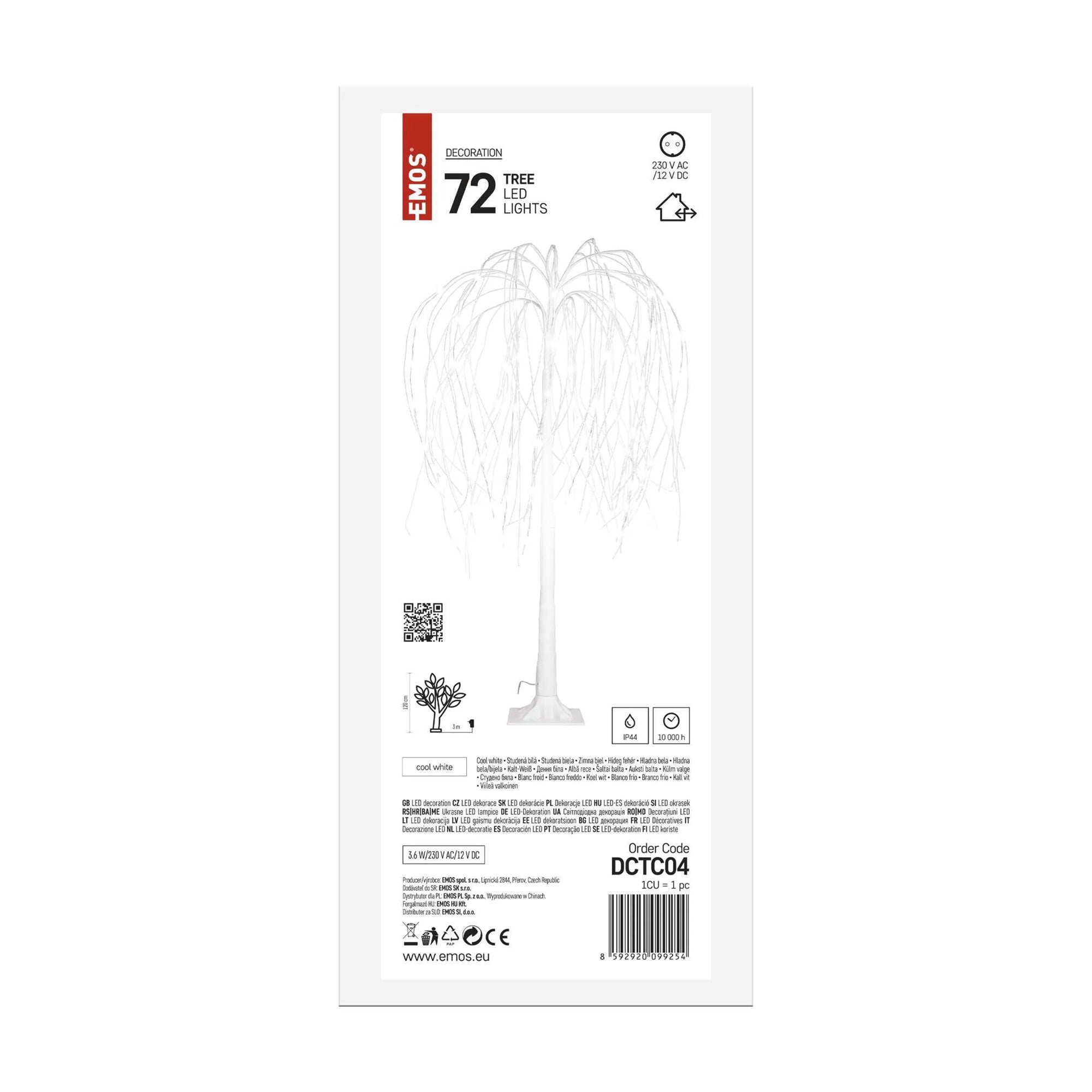 LED light tree, indoor and outdoor, cool white, 120cm