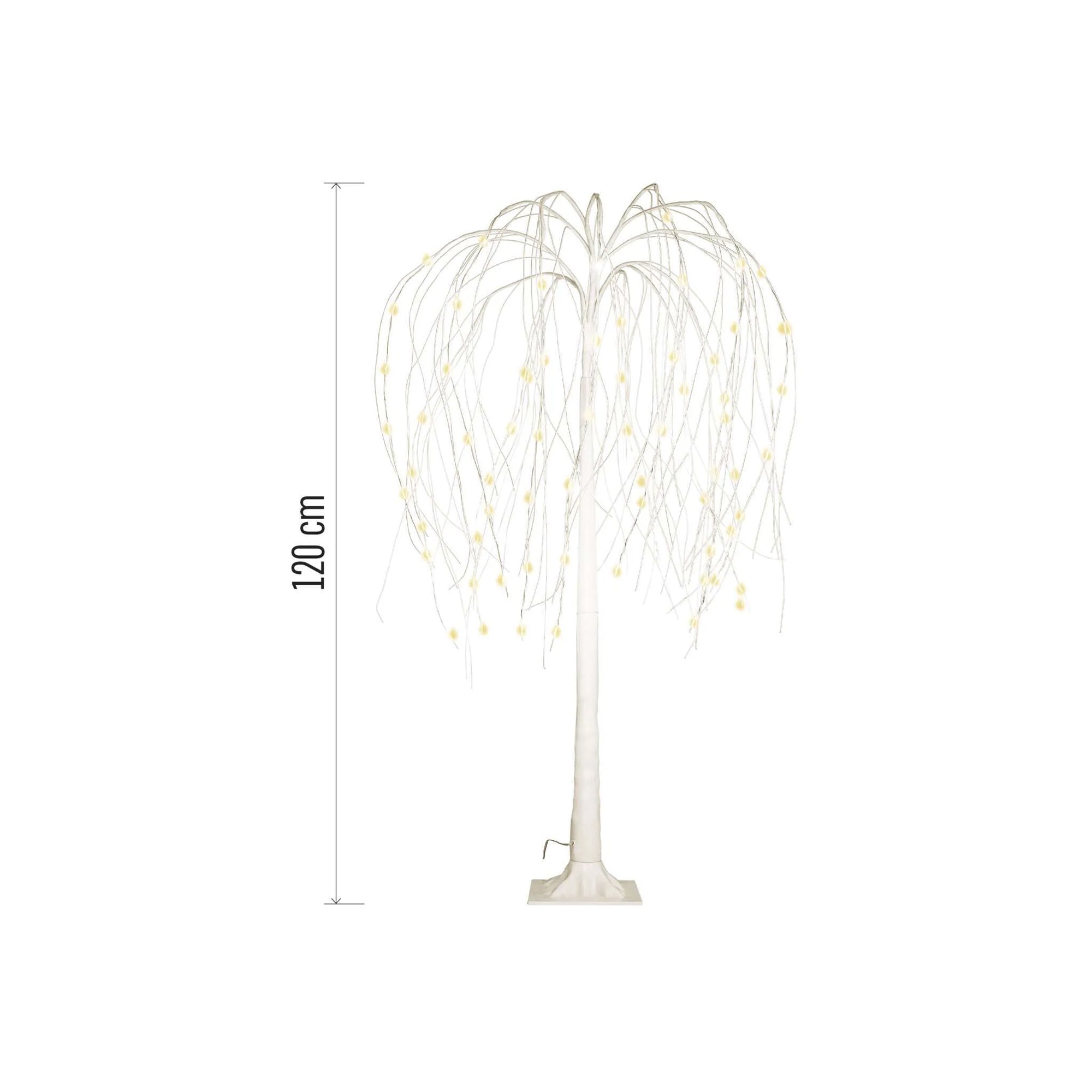 LED lighted tree, indoor and outdoor, warm white, 120cm
