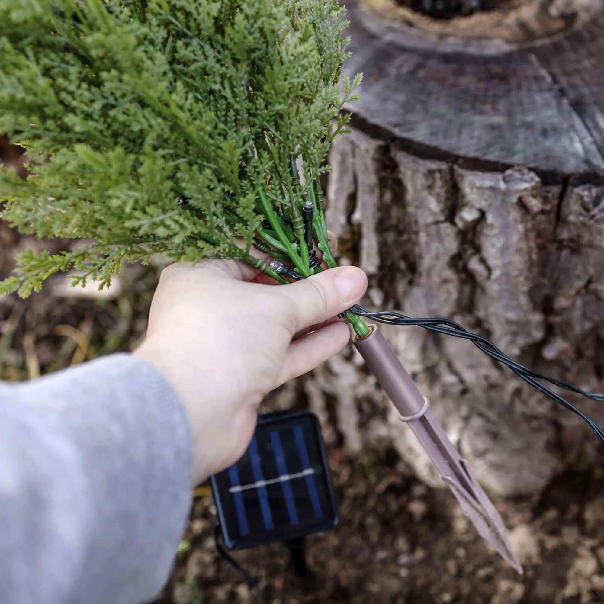 LED grančice sa solarnim panelom, vanjske, toplo bijela