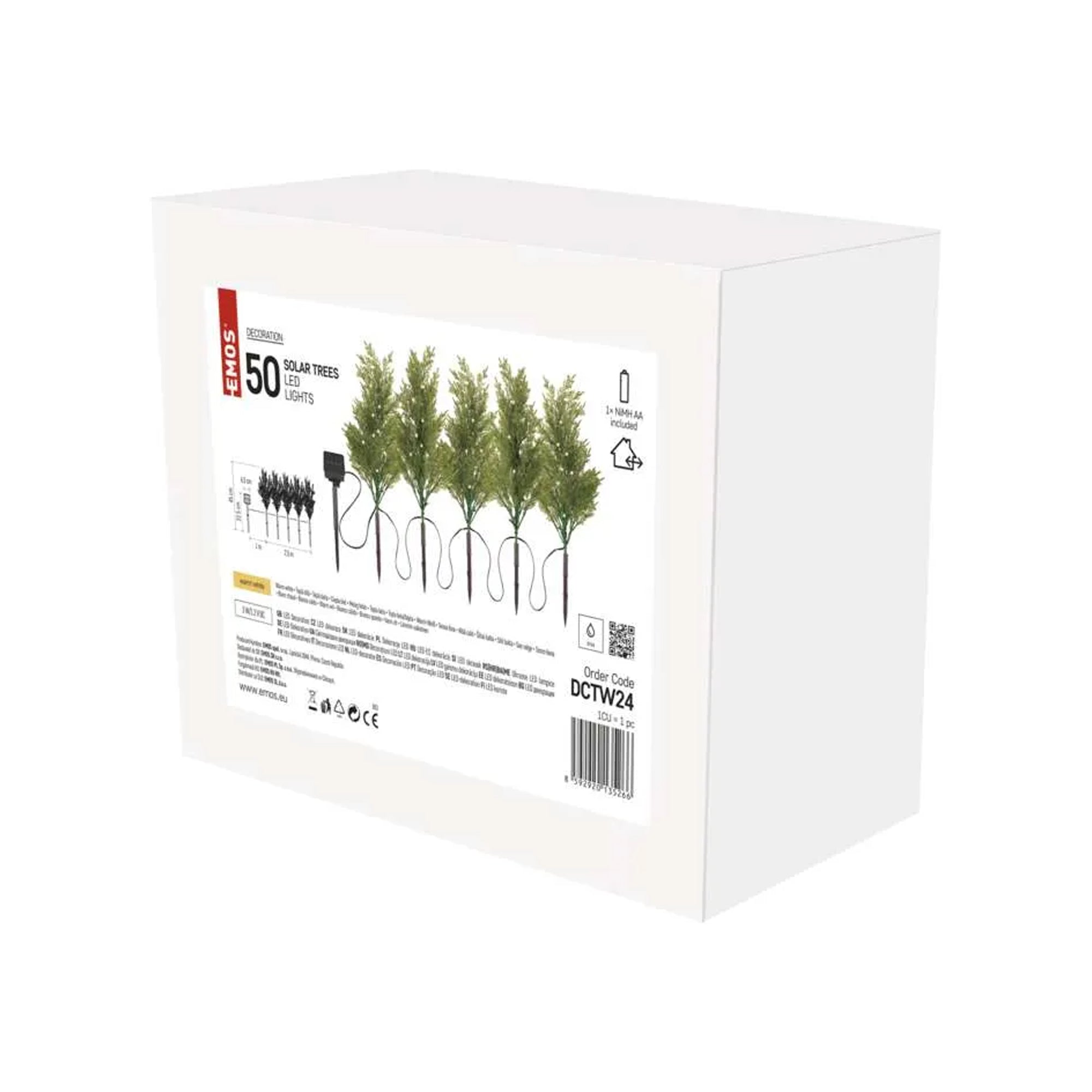 LED grančice sa solarnim panelom, vanjske, toplo bijela