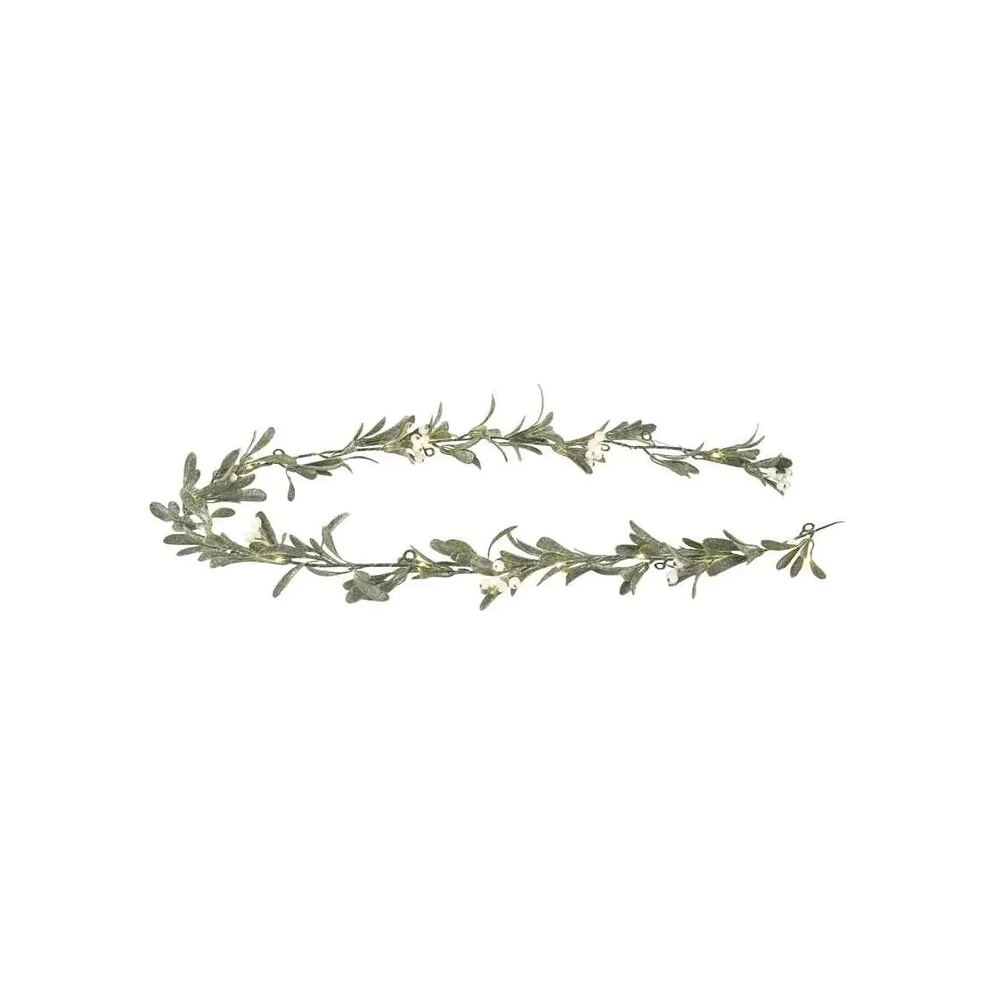 Božićna girlanda, imela, LED, toplo bijela, 3xAA, IP20, 1.5m