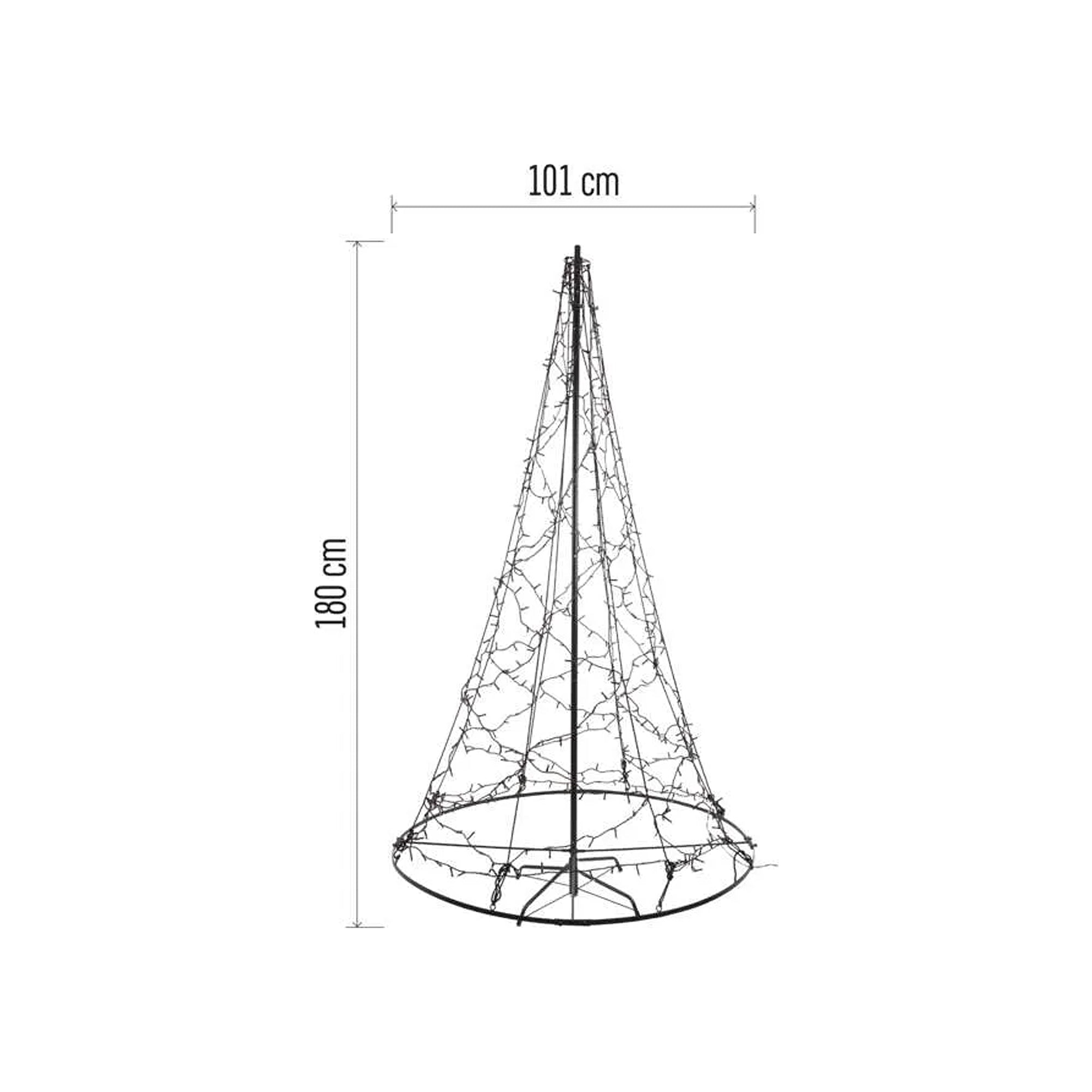 Božićno drvce, 480 lampica, LED, vintage, IP44, 180cm