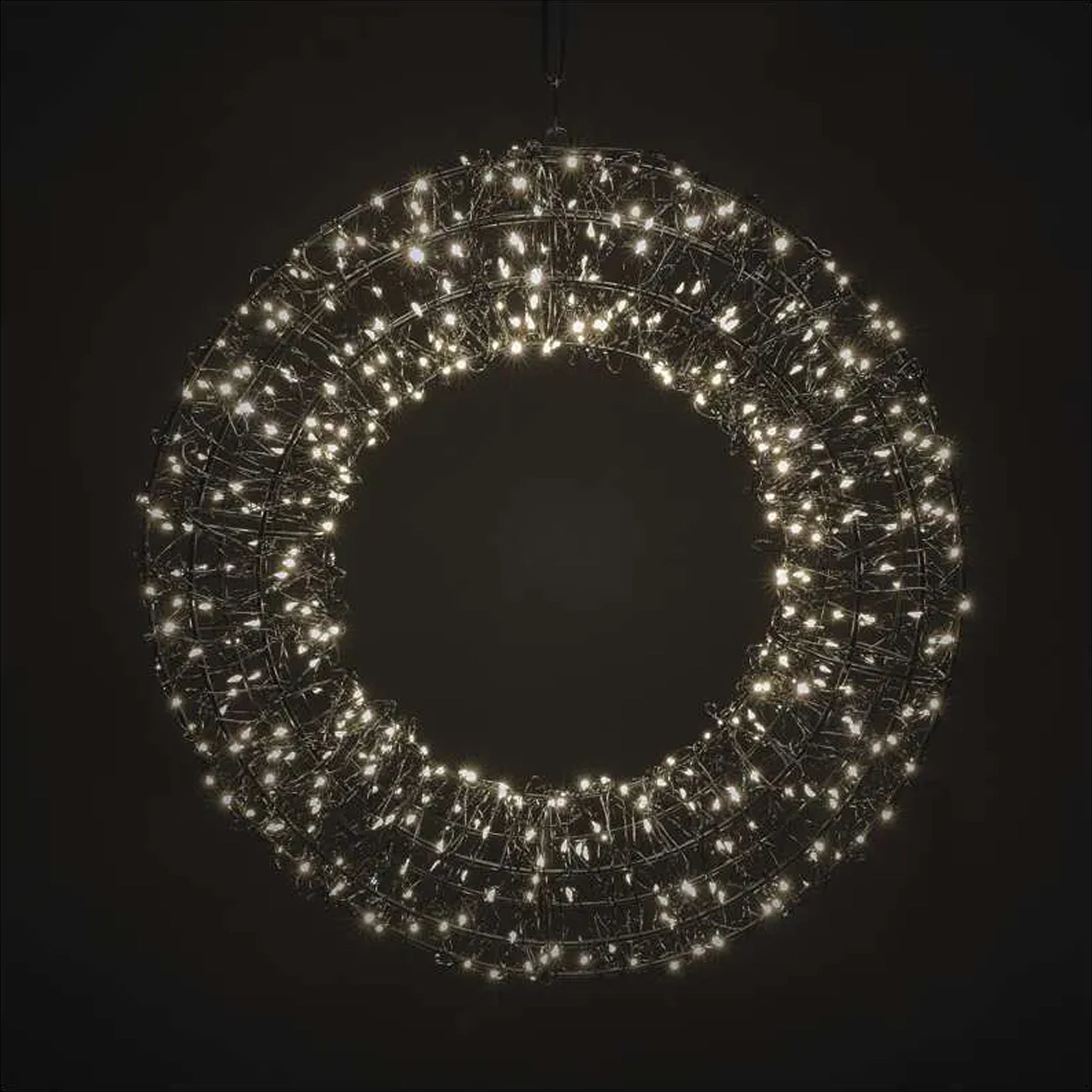 Božićni vijenac, 480 lampica, LED, toplo bijela, IP44, 38cm