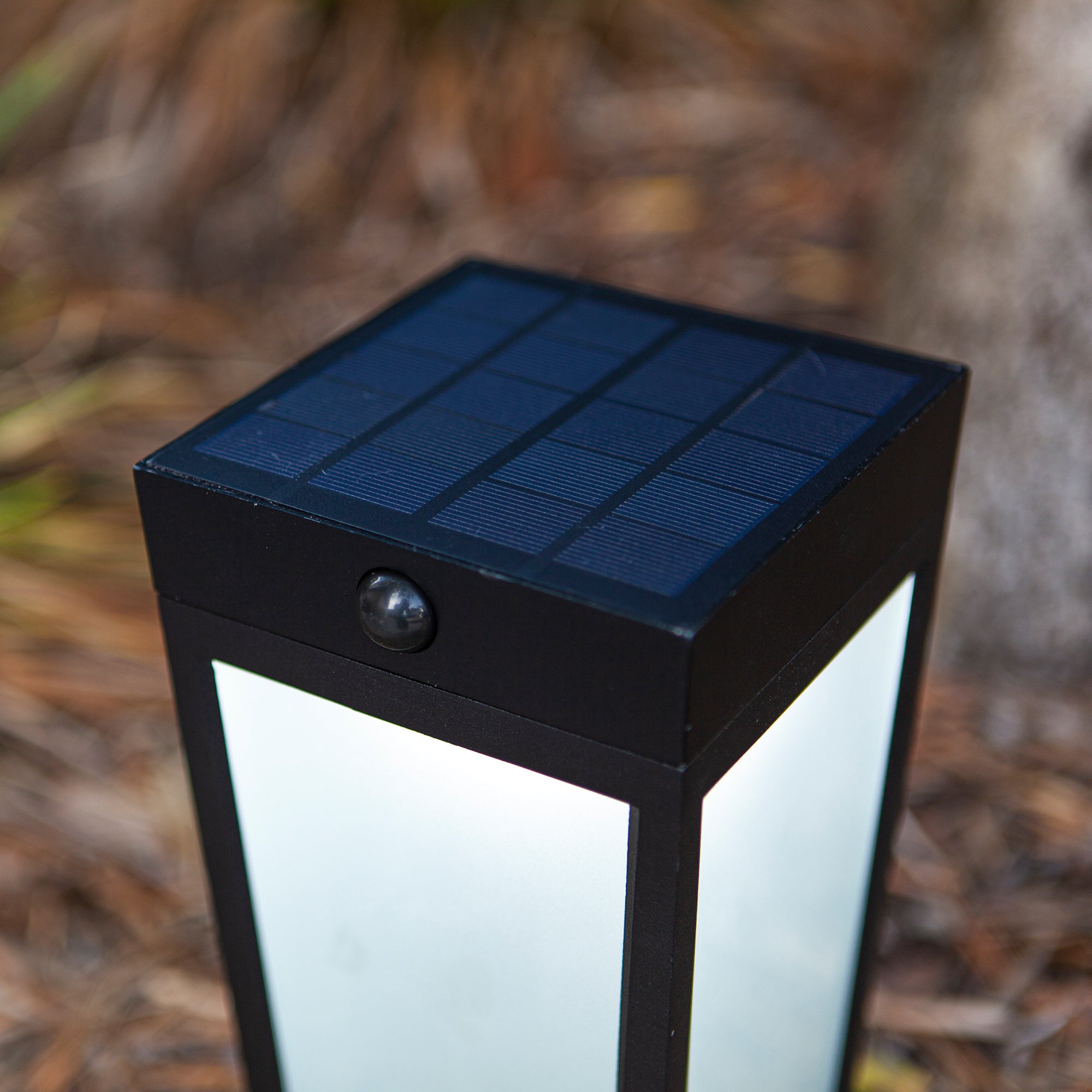 DIAS LED solarna vrtna svjetiljka, senzor pokreta, pametna, mat crna, 8.4W, CCT+RGB, IP44, 484mm