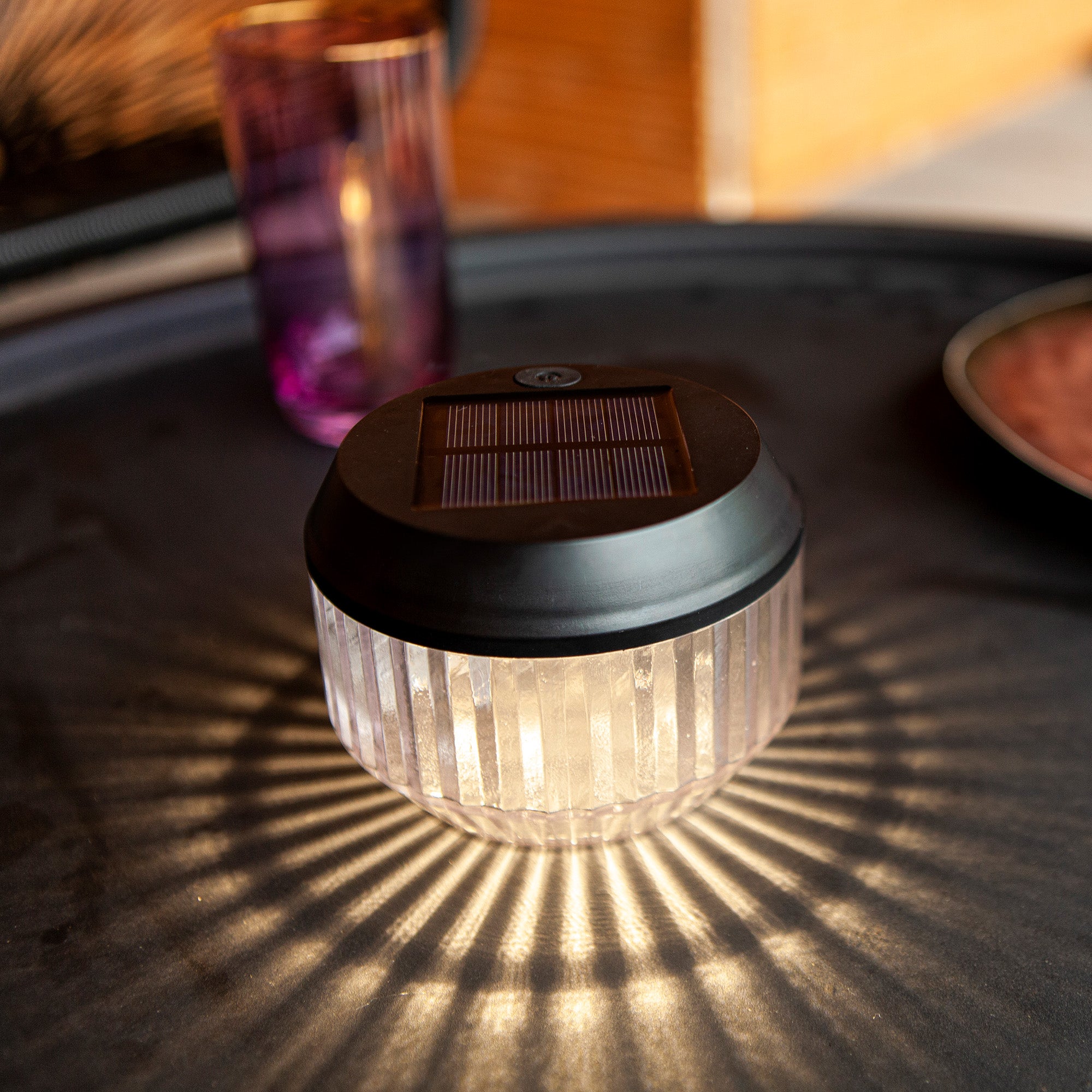 DIVA LED solarna stolna svjetiljka, 2 komada, mat crna, 0.11W, 4000K, IP44, 82mm