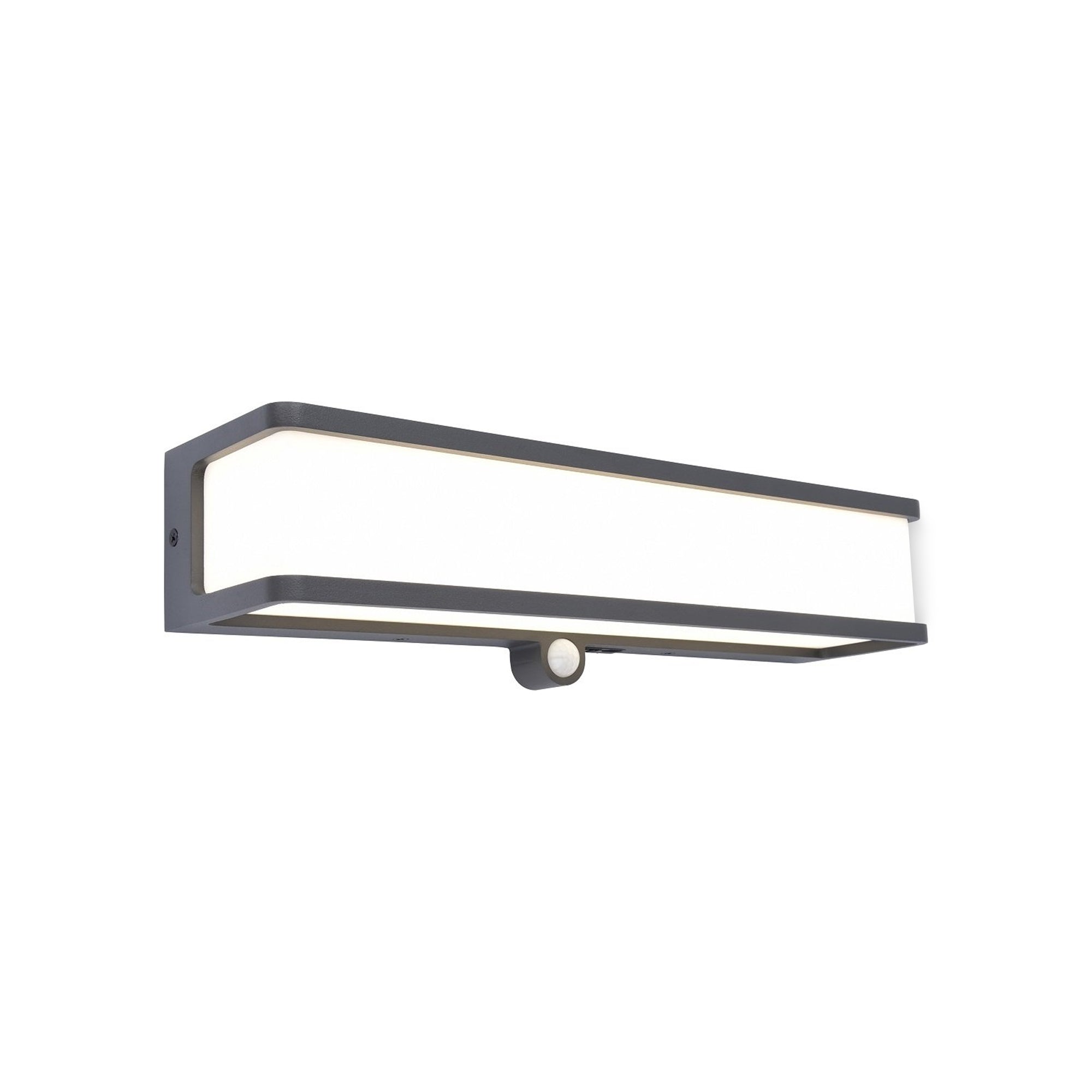 DOBLO LED solarna zidna svjetiljka, senzor pokreta, tamno siva, 16.5W, 4000K, IP54, 90mm