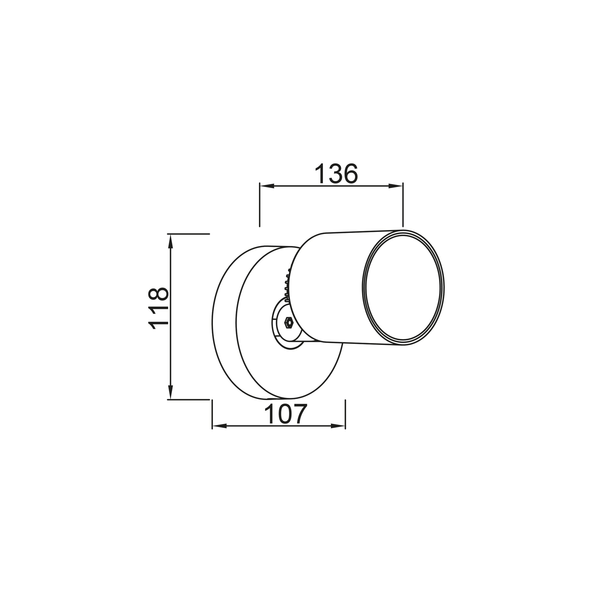 EXPLORER LED zidna svjetiljka, tamno siva, 3.5W, 3000K, IP54, 118mm