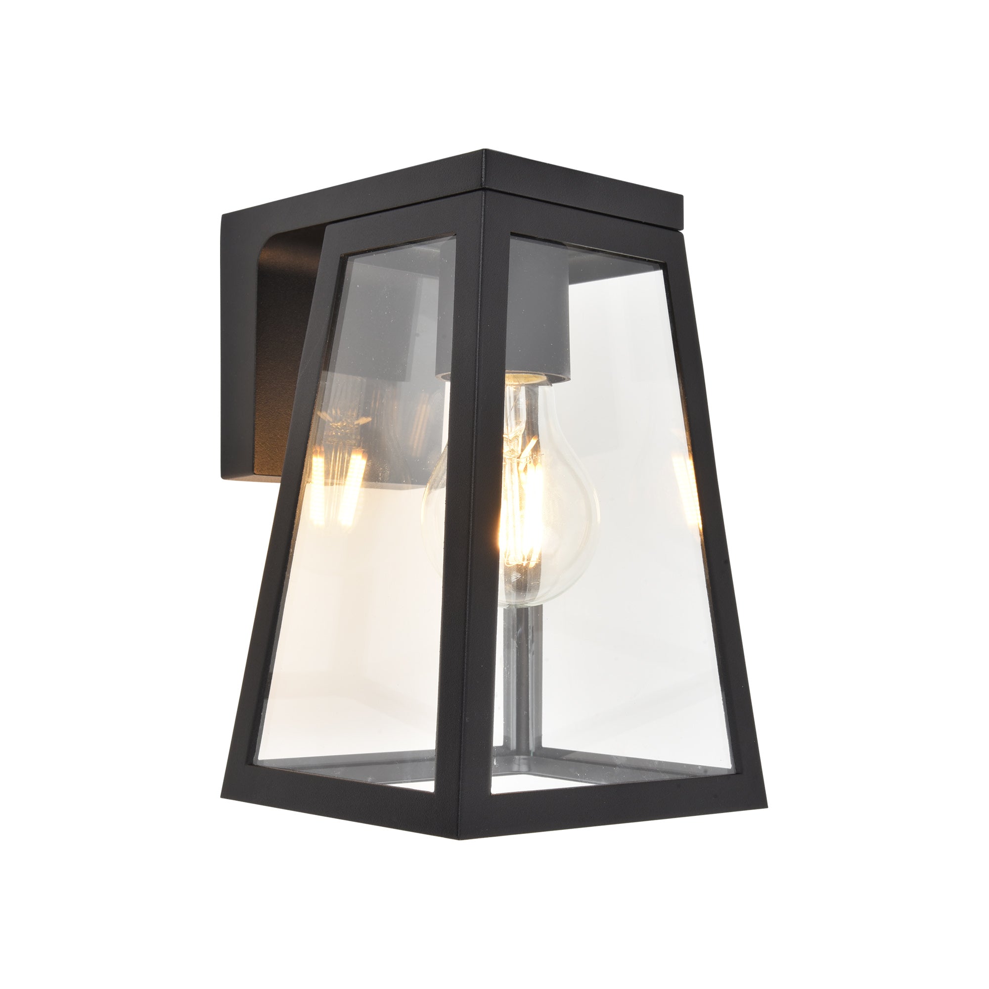 FIA solarna zidna svjetiljka, mat crna, 1xE27, 2700K, IP44, 207mm