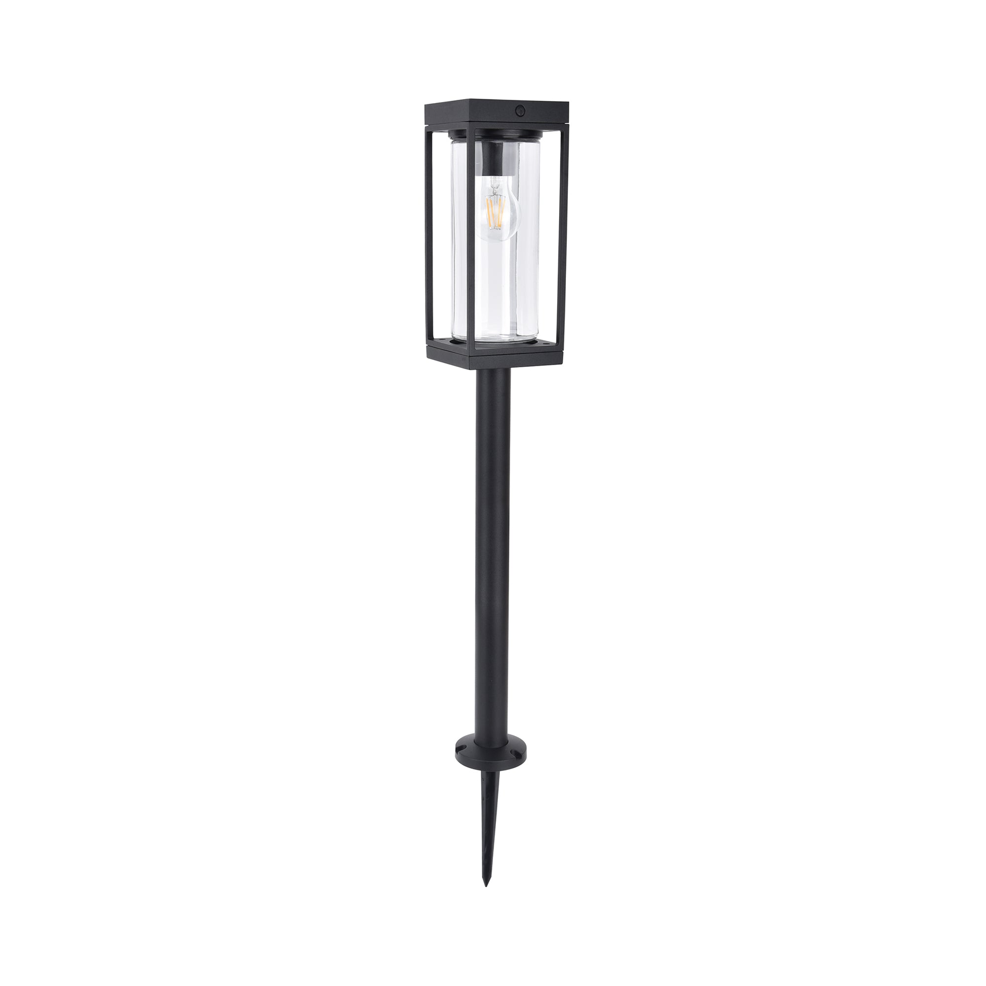 FLAIR solarna vrtna svjetiljka, mat crna, 1xE27, 2700K, IP44, 760mm