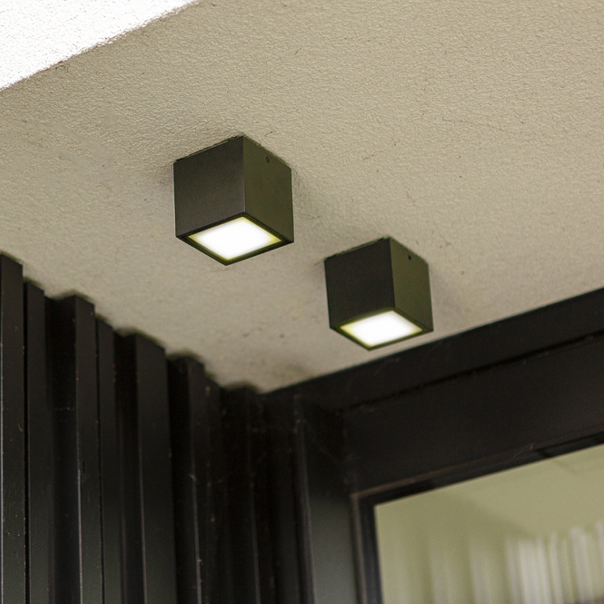 GEMINI LED stropna svjetiljka, tamno siva, 7W, 4000K, IP65, 85mm