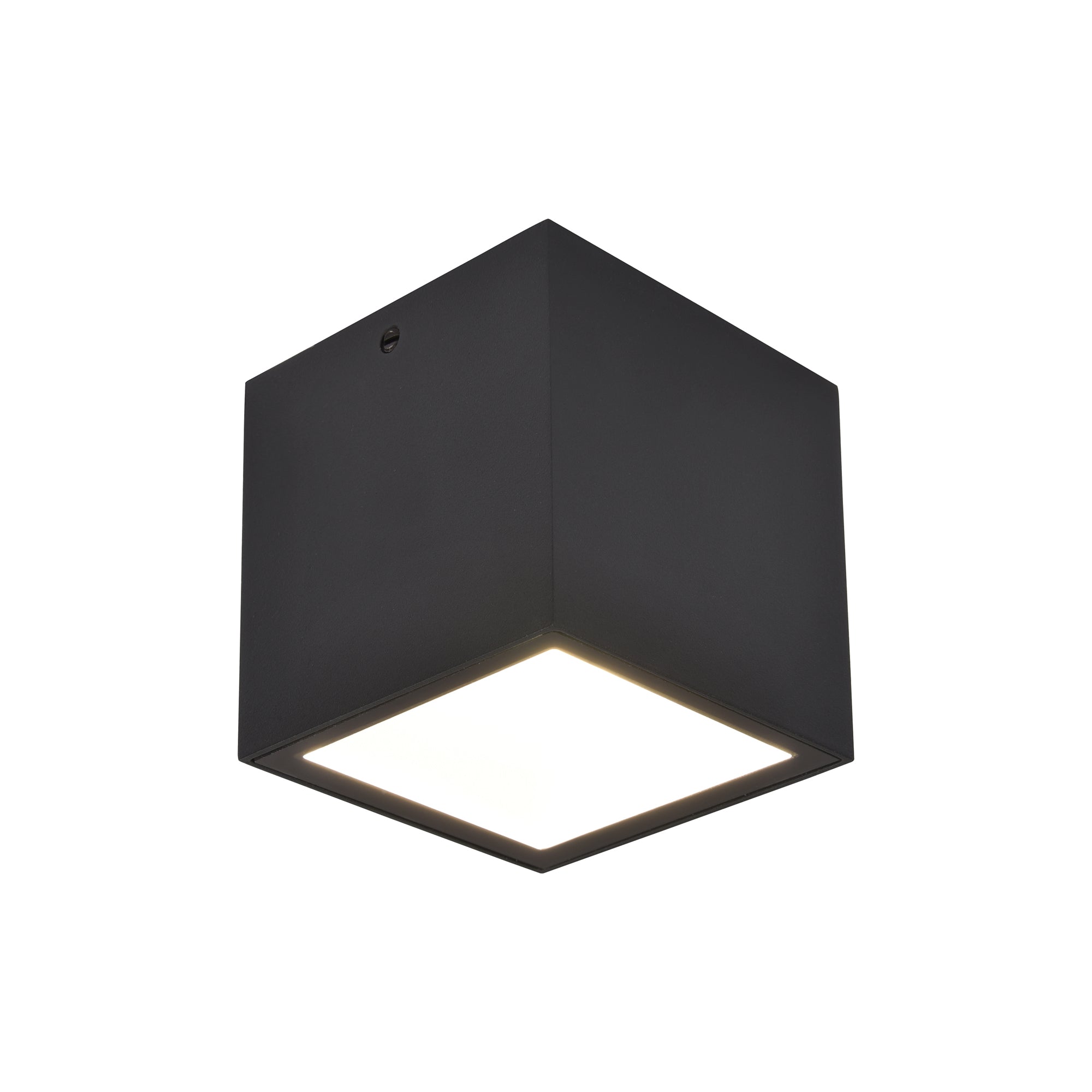 GEMINI LED stropna svjetiljka, mat crna, 7W, 3000K, IP65, 85mm
