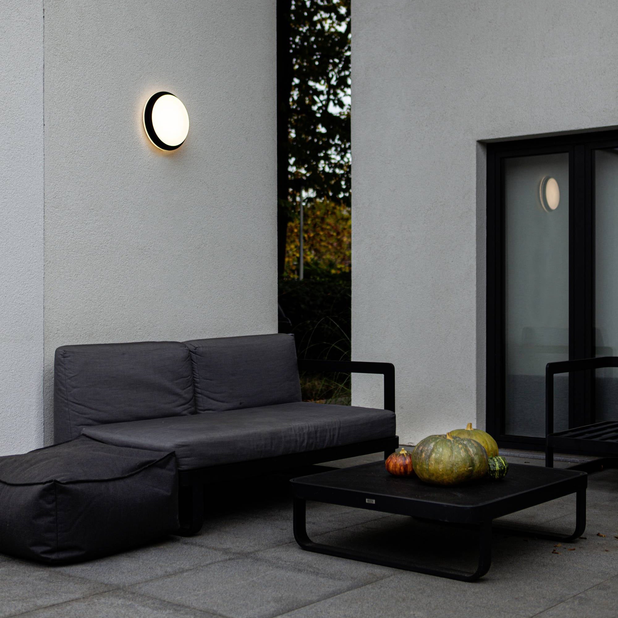 GOLETA LED stropna svjetiljka, mat crna, 24.3W, 3000K/4000K, IP54, Ø300mm