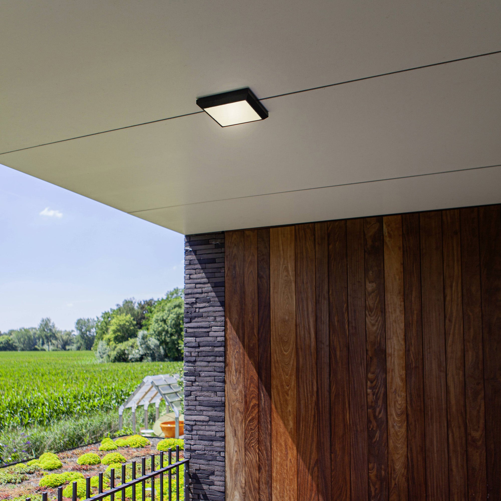 HELENA LED stropna svjetiljka, tamno siva, 14.8W, 4000K, IP54, 220mm