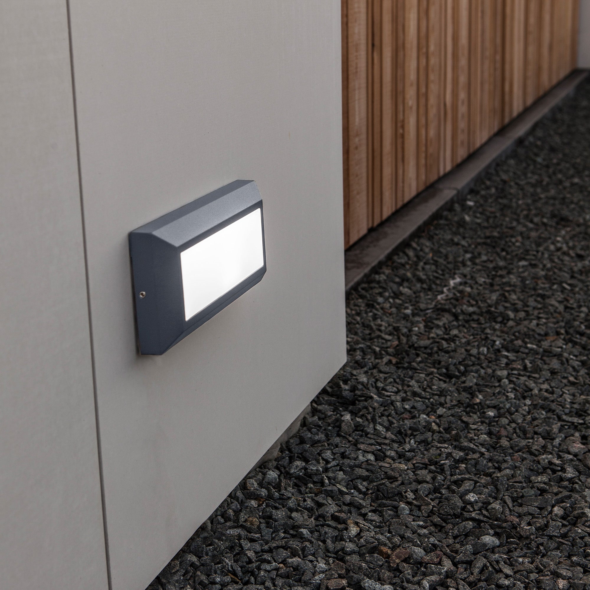 HELENA LED zidna svjetiljka, tamno siva, 10.2W, 4000K, IP54, 101mm