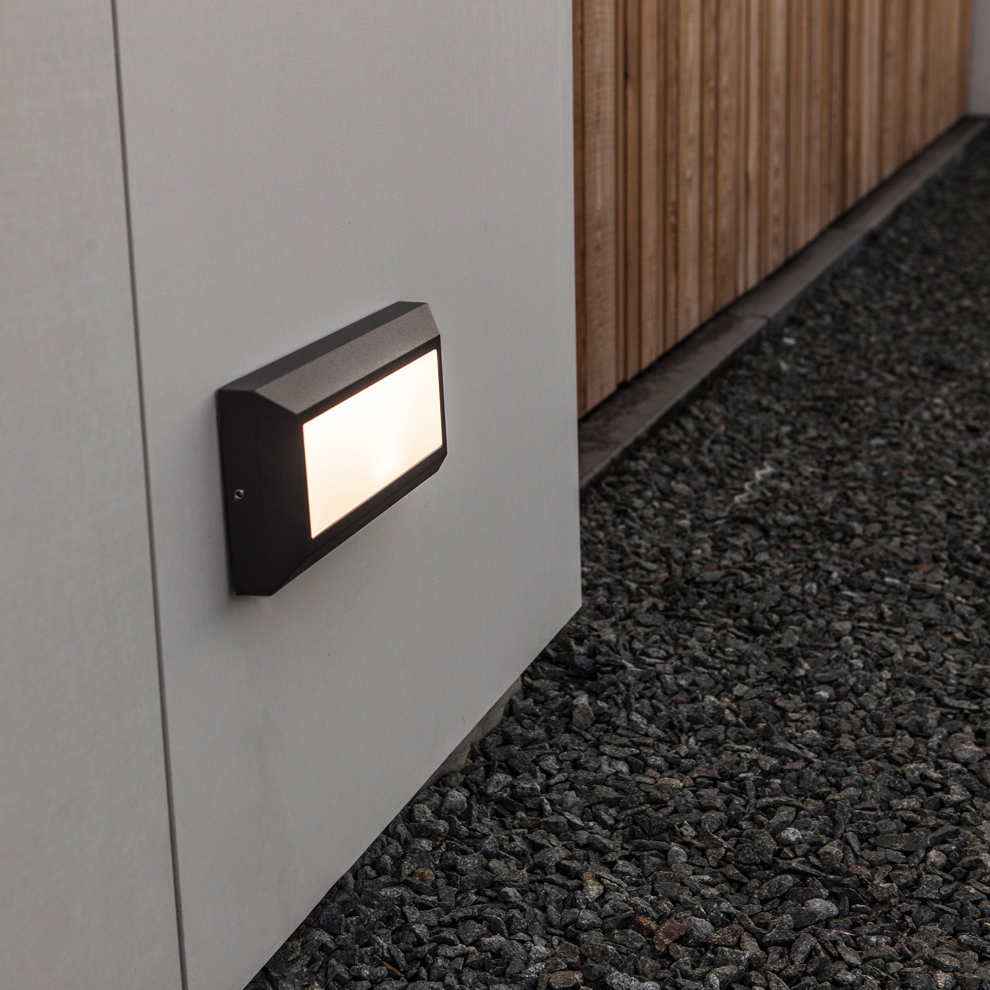 HELENA LED zidna svjetiljka, mat crna, 11W, 3000K, IP54, 101mm