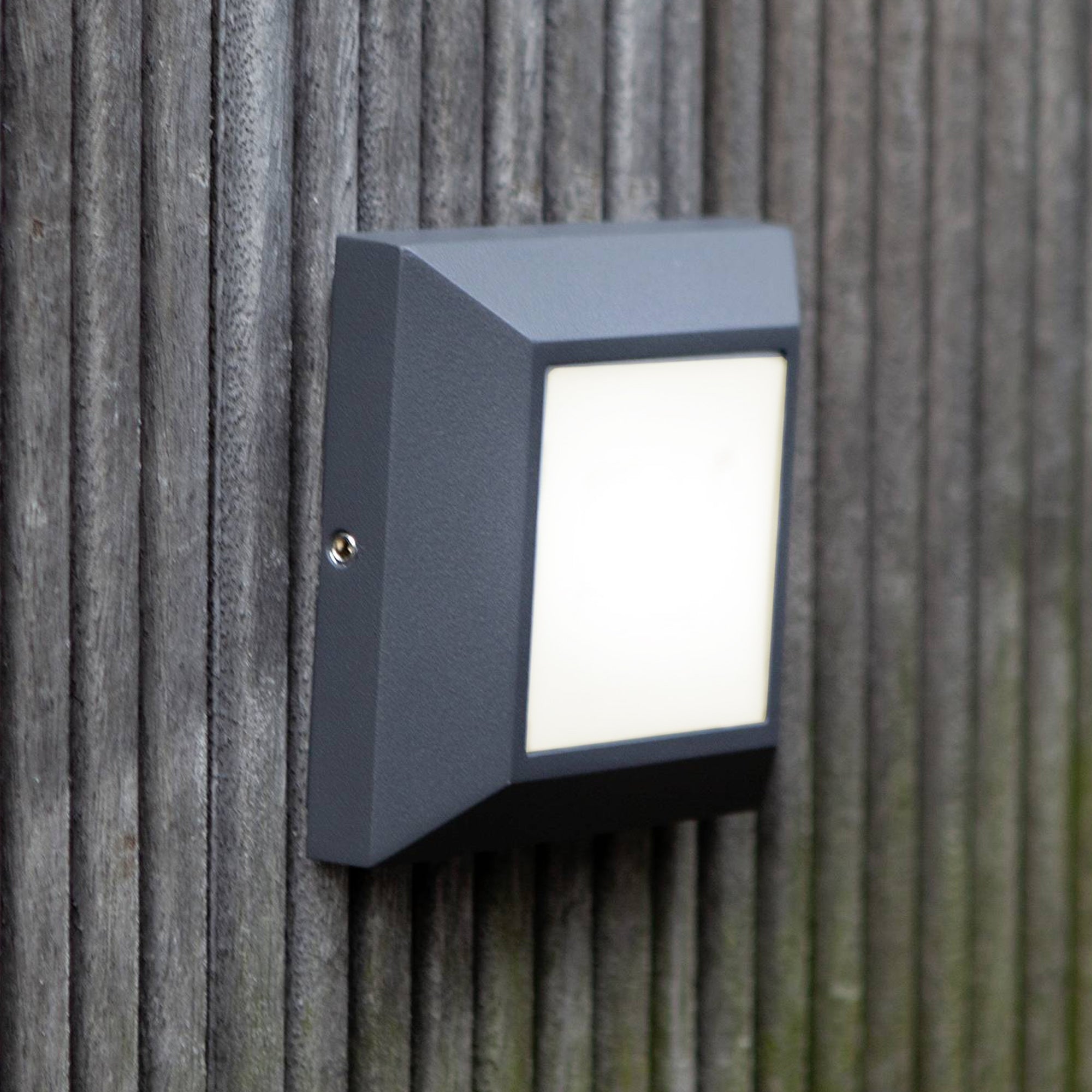 HELENA LED zidna svjetiljka, tamno siva, 4.1W, 3000K, IP54, 101mm