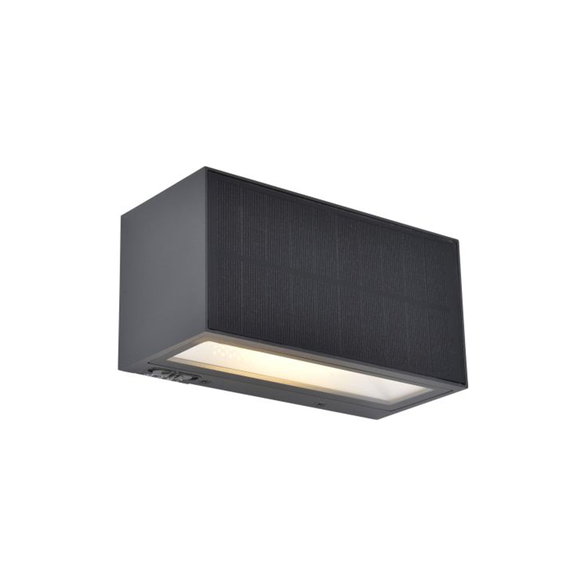 INKA LED solarna zidna svjetiljka, hibridna, tamno siva, 9W, 3000K, IP44, 89mm