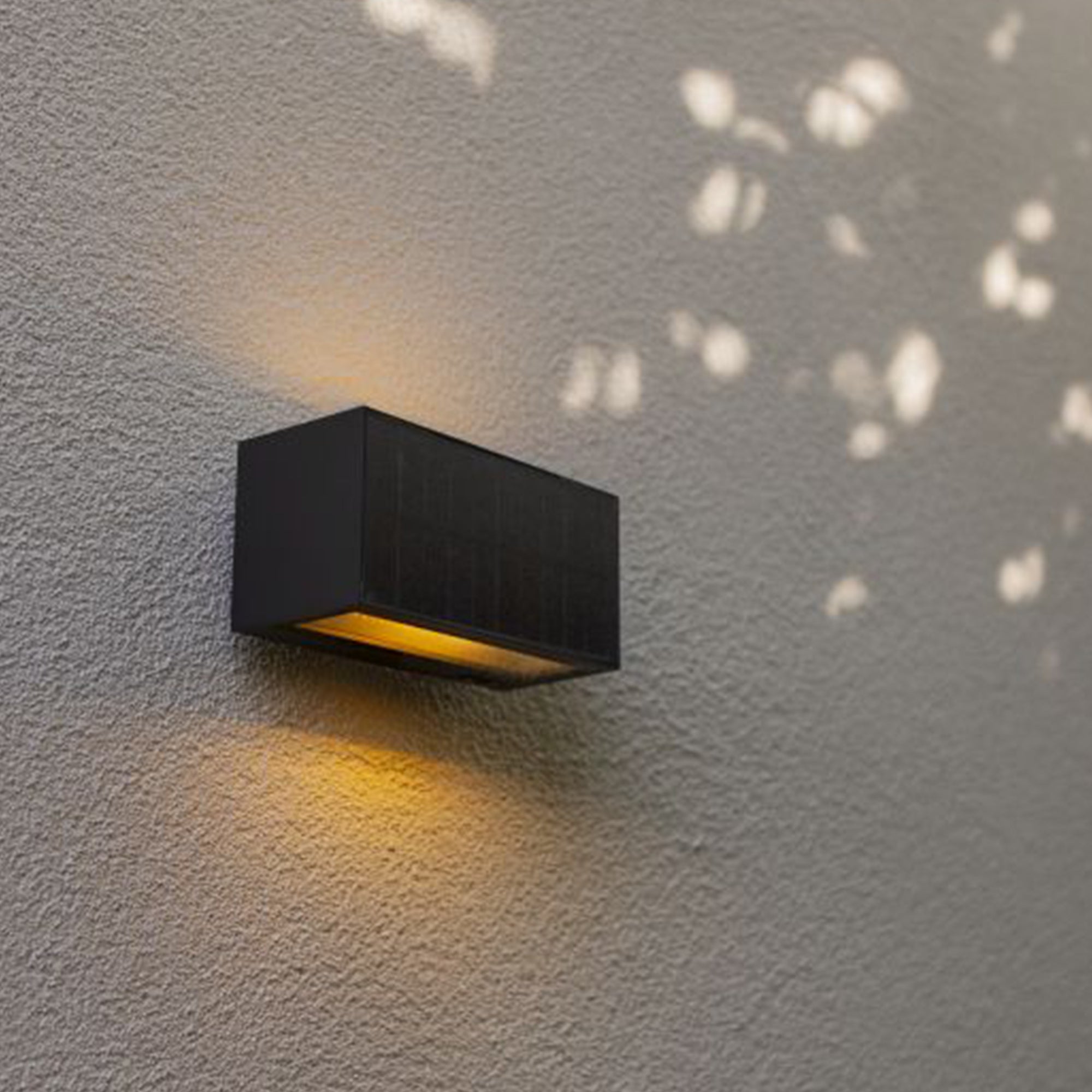 INKA LED solarna zidna svjetiljka, hibridna, tamno siva, 9W, 3000K, IP44, 89mm