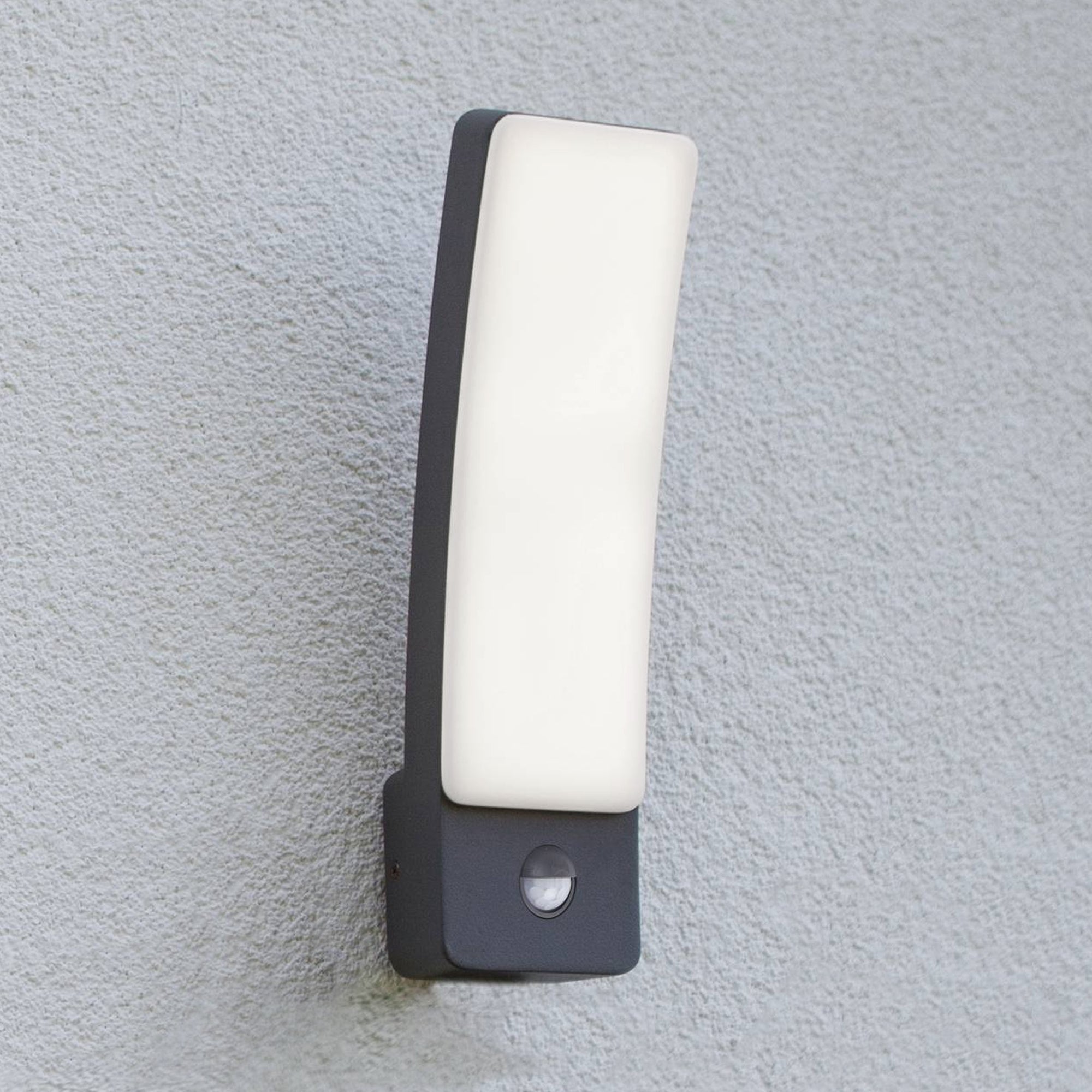 KIRA LED zidna svjetiljka, senzor pokreta, tamno siva, 18W, 4000K, IP54, 311mm