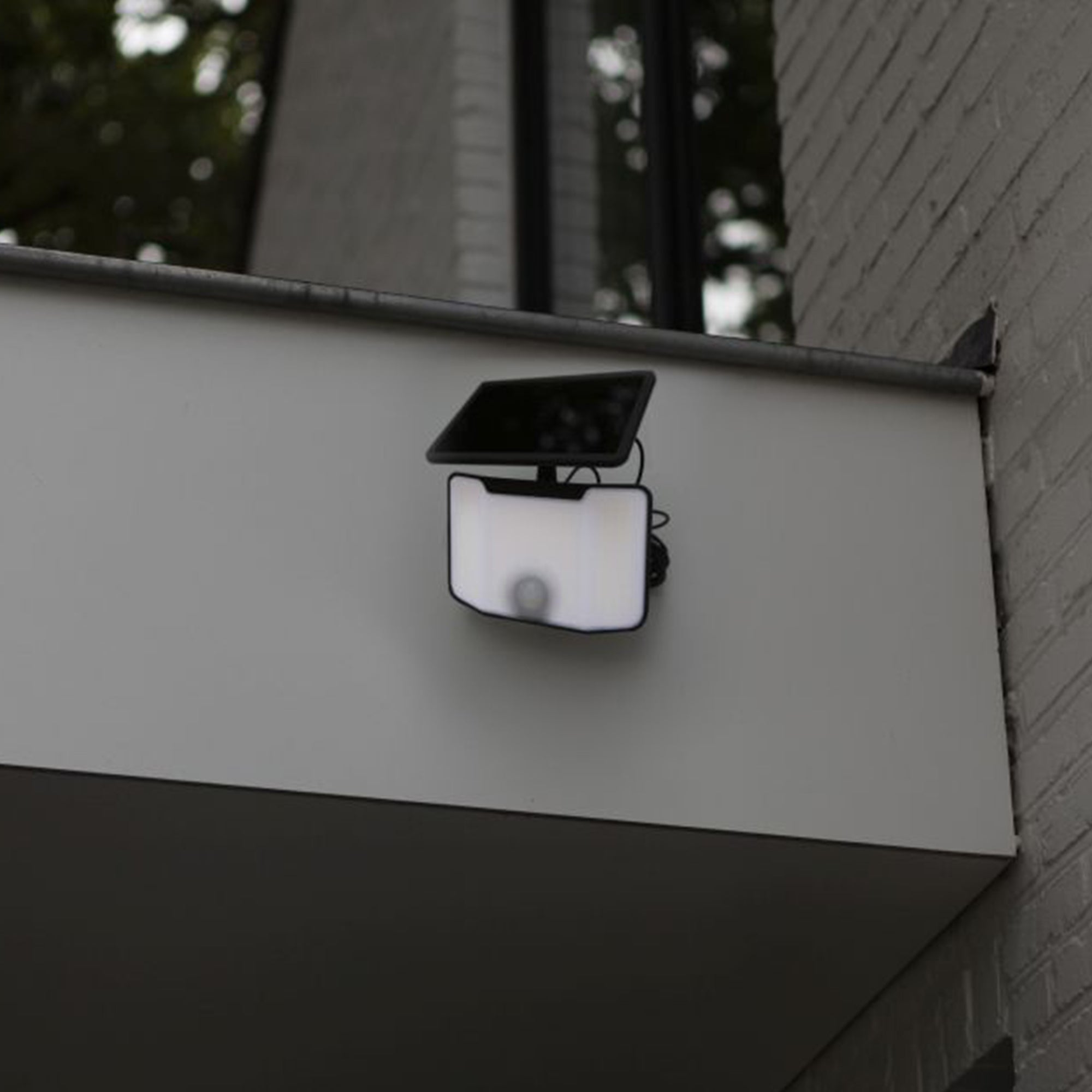 KOMBO LED solarni reflektor, senzor pokreta, mat crna, 6W, 5000K, IP44, 102mm