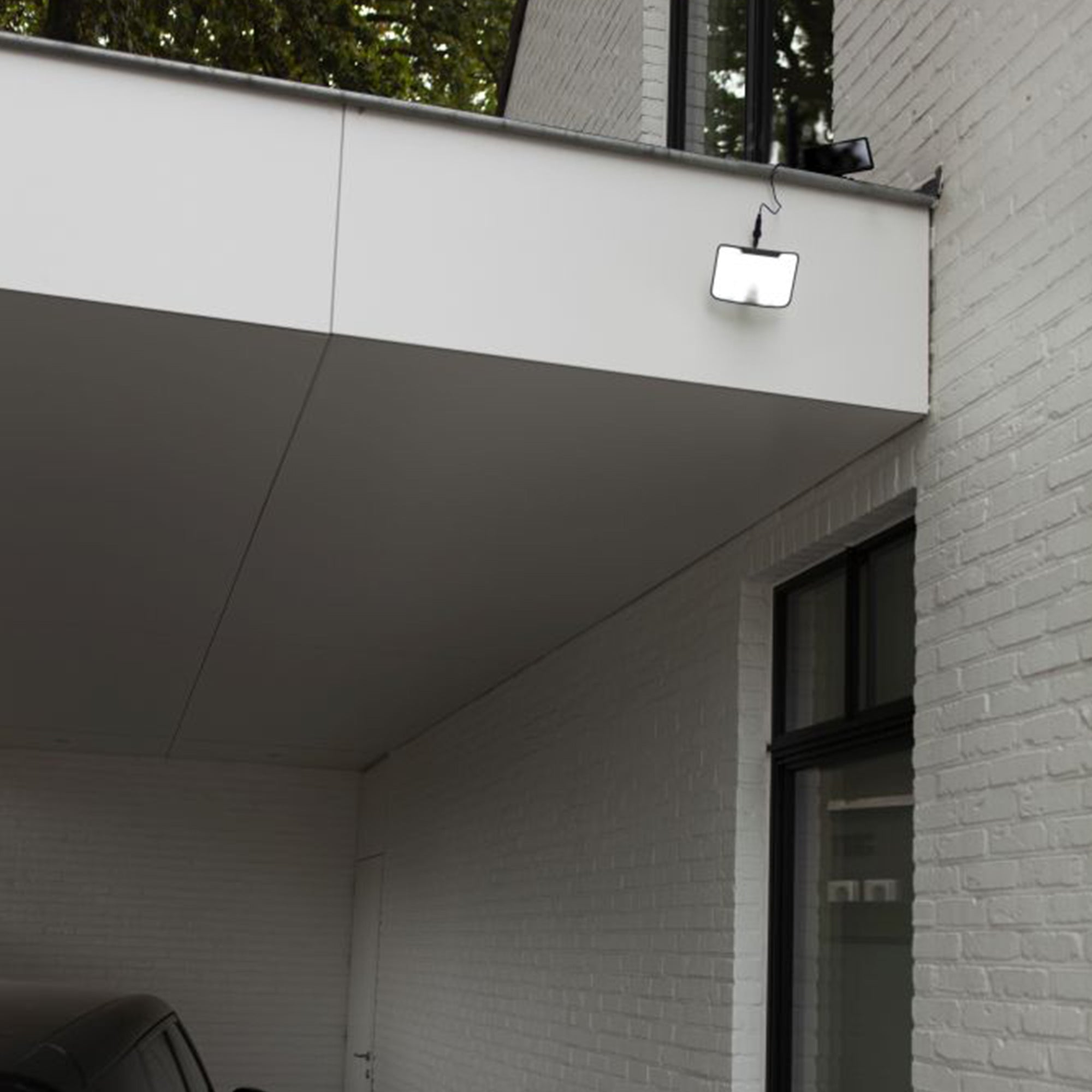 KOMBO LED solarni reflektor, senzor pokreta, mat crna, 6W, 5000K, IP44, 102mm