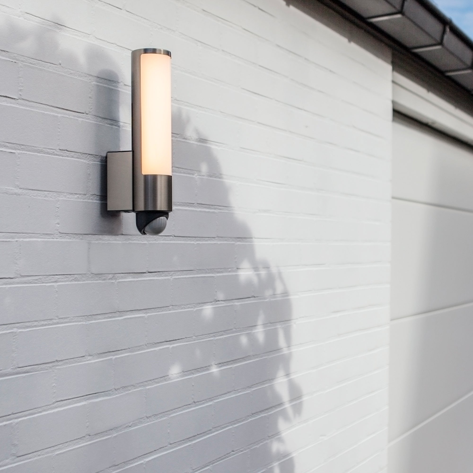 LEDA LED zidna svjetiljka, senzor pokreta, nehrđajući čelik, 15.5W, 3000K, IP44, 345mm
