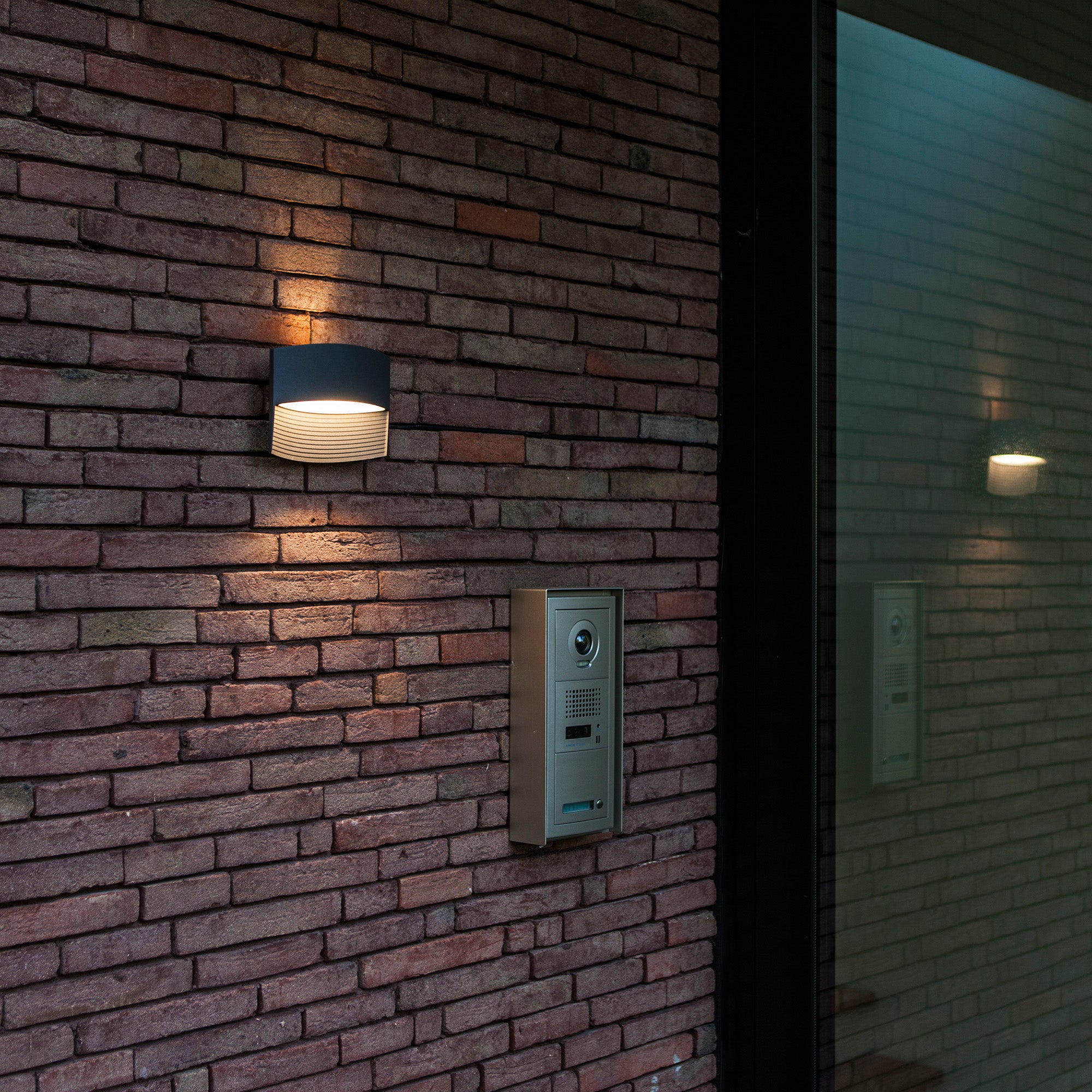 LOTUS LED zidna svjetiljka, tamno siva, 8.5W, 3000K, IP54, 140mm