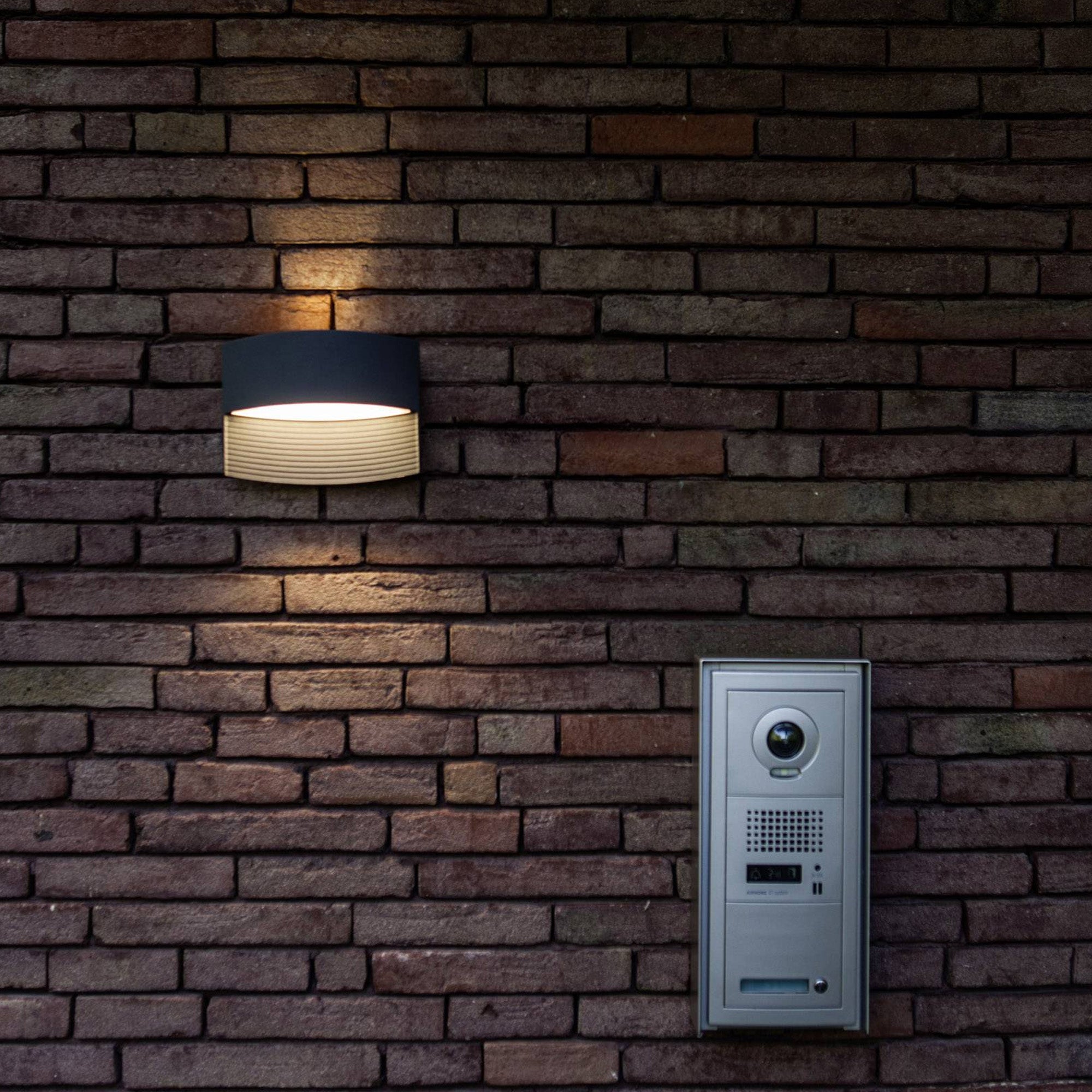 LOTUS LED zidna svjetiljka, tamno siva, 8.5W, 3000K, IP54, 140mm