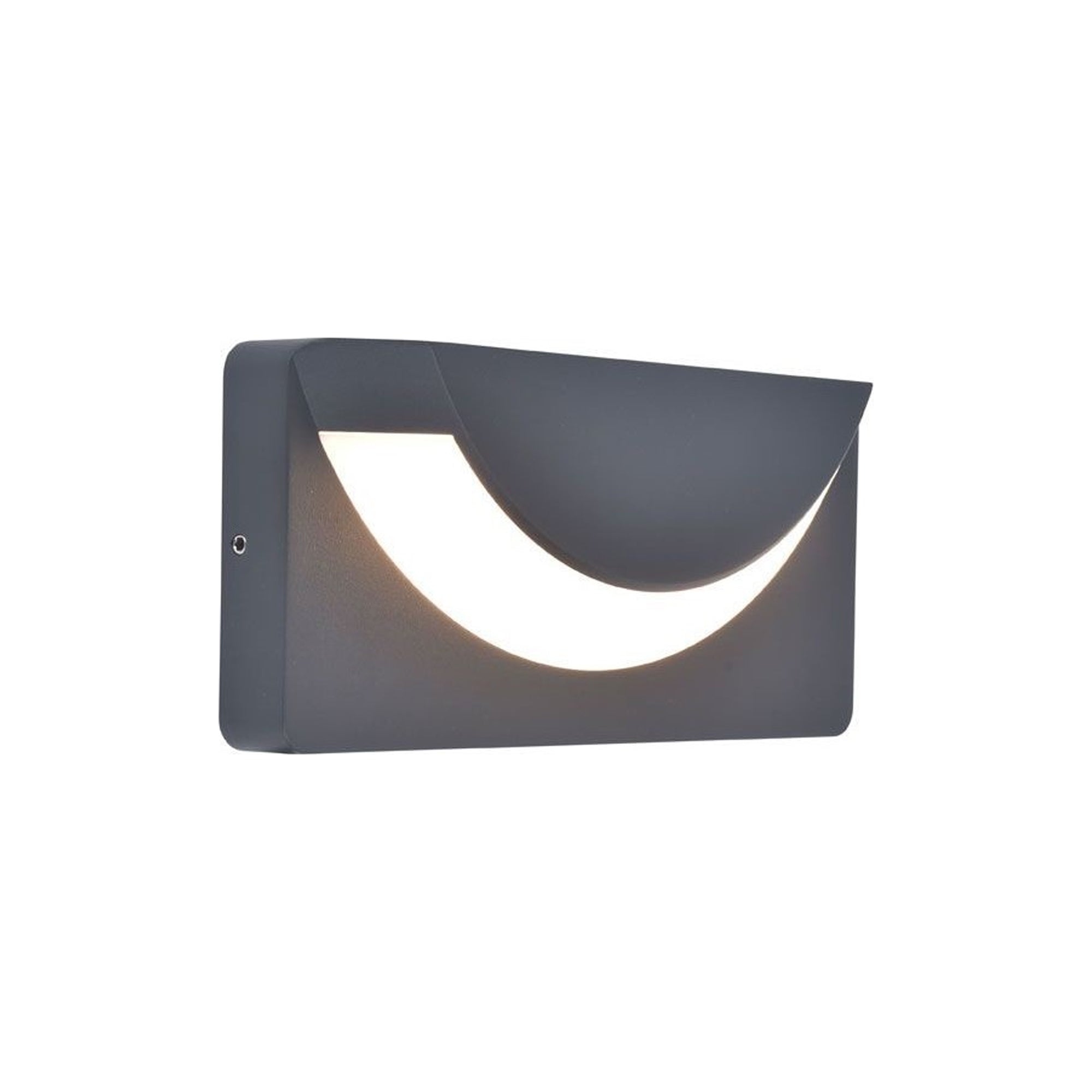 LUPS LED zidna svjetiljka, tamno siva, 14W, 3000K, IP54, 101mm