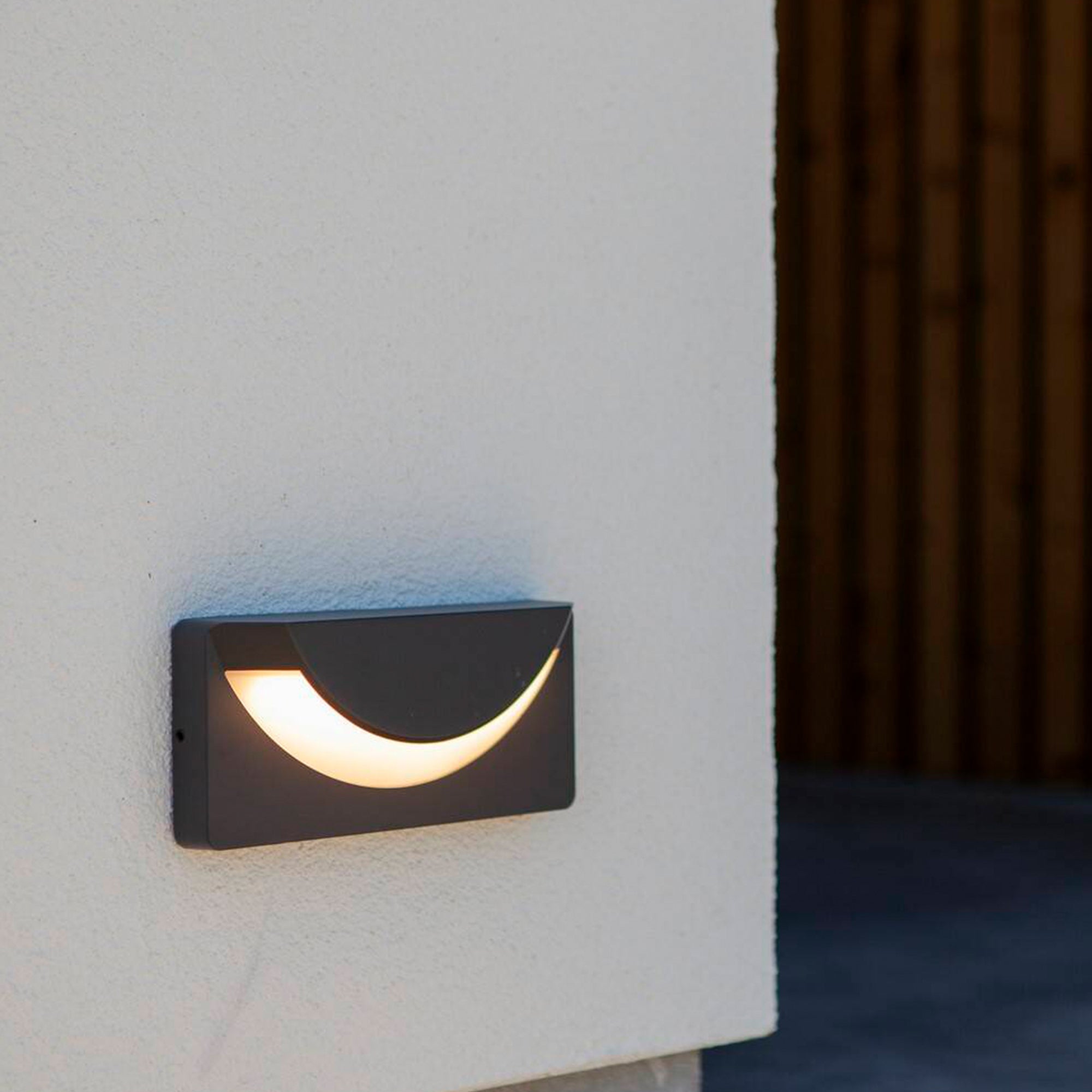 LUPS LED zidna svjetiljka, tamno siva, 14W, 3000K, IP54, 101mm