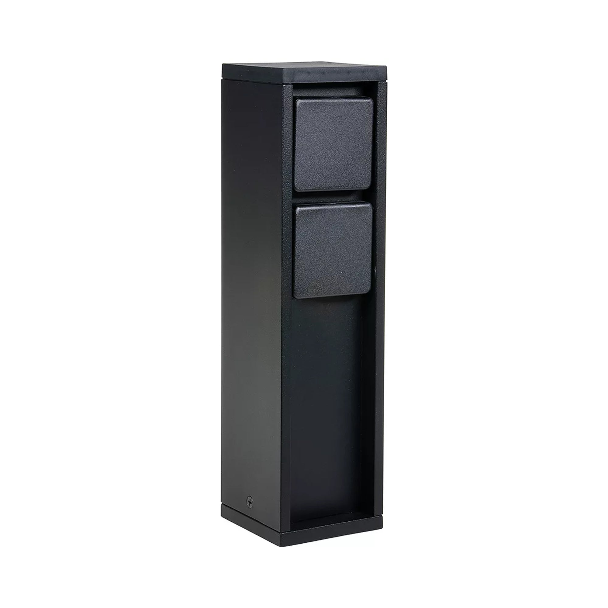 MAINS vrtni stup s utičnicama, 2 utičnice, mat crni, 16A, 3500W, IP54, 310mm