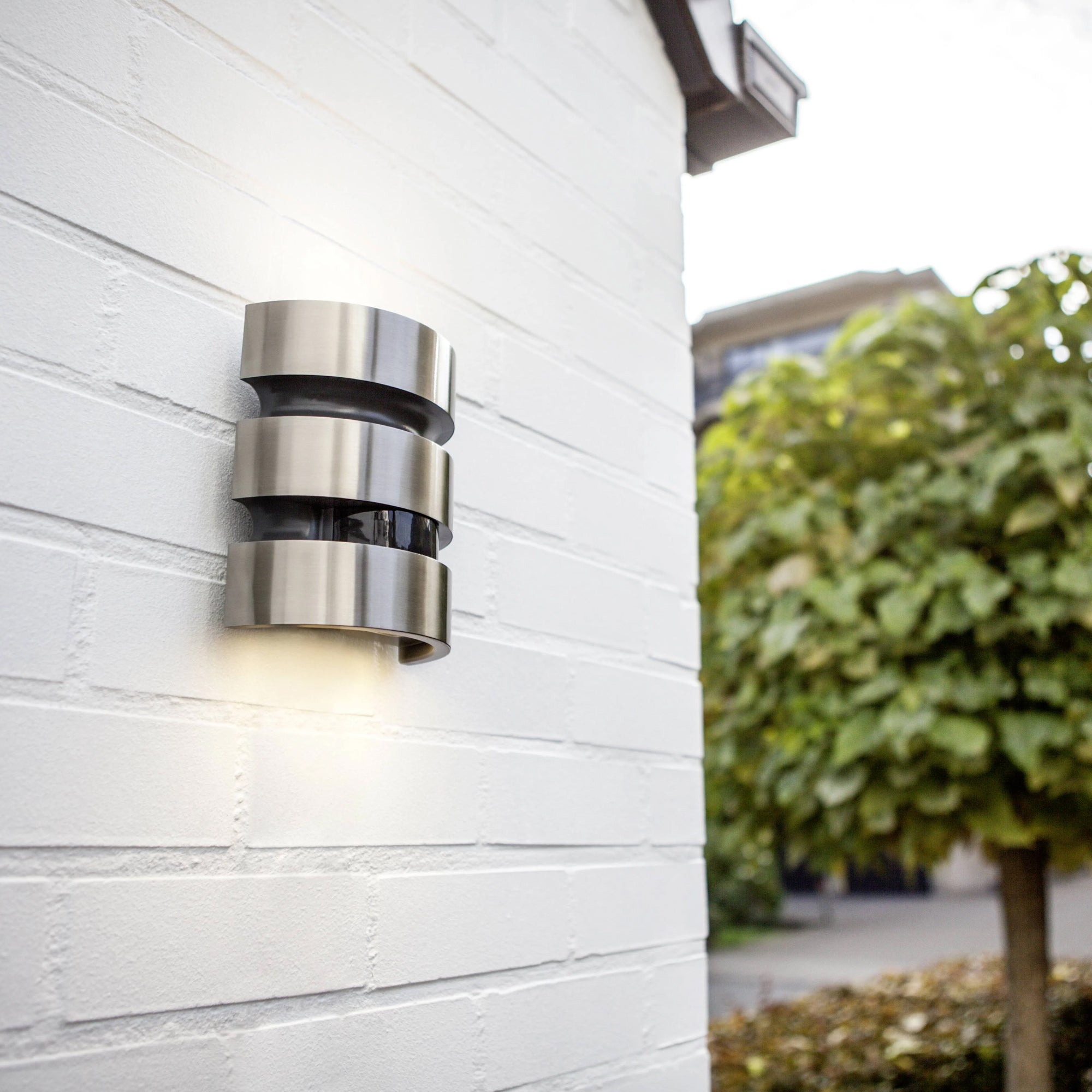 MAYA LED zidna svjetiljka, senzor pokreta, nehrđajući čelik, 18.5W, 3000K, IP44, 175mm