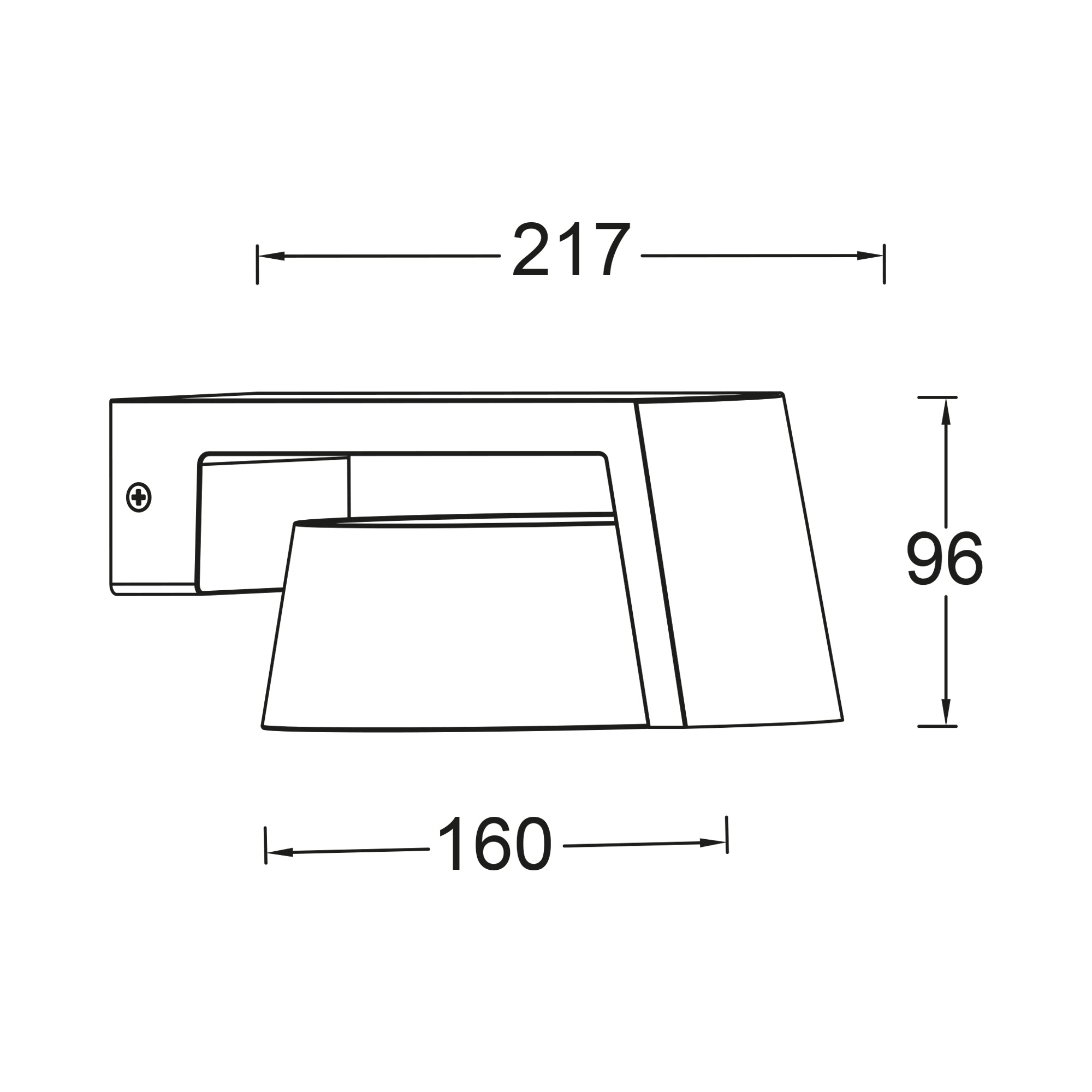 MOON LED zidna svjetiljka, tamno siva, 11.1W, 3000K/4000K, IP44, 96mm