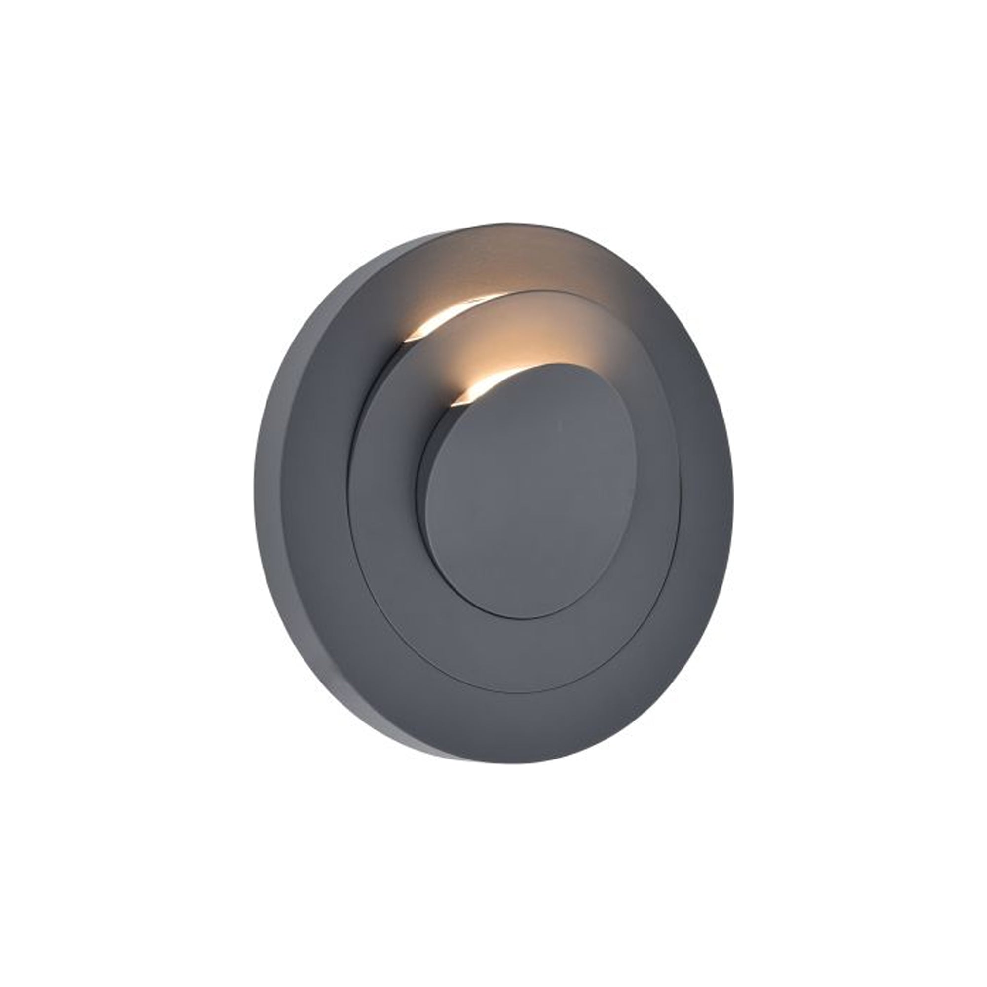 MOOV LED zidna svjetiljka, tamno siva, 7.8W, 3000K, IP54, Ø211mm