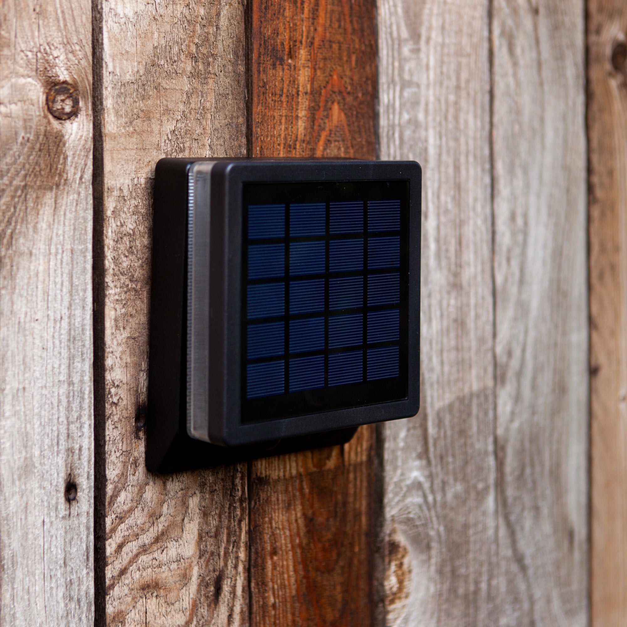 MOZE LED solarna zidna svjetiljka, senzor pokreta, mat crna, 8W, 4000K, IP44, 195mm