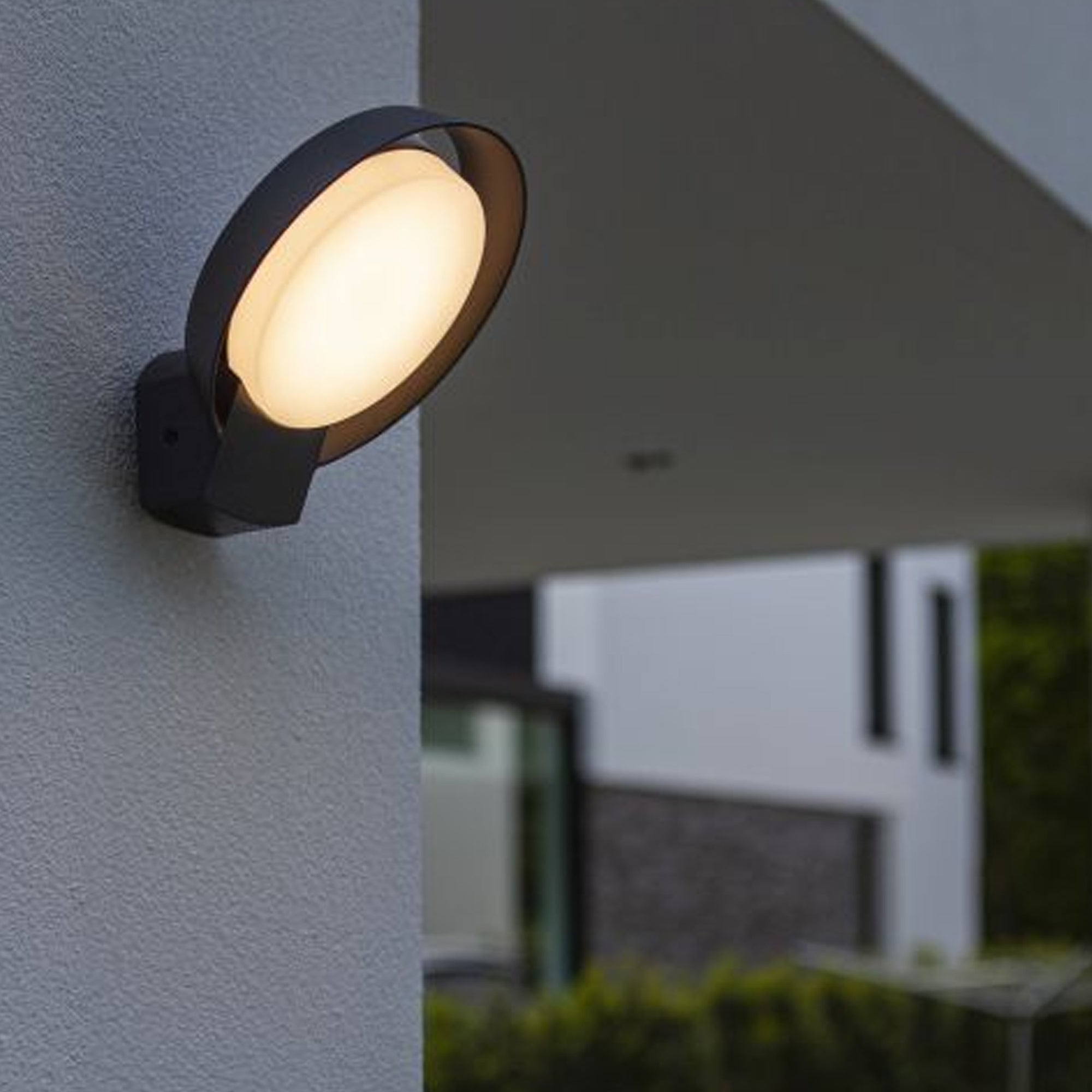 POLO LED zidna svjetiljka, tamno siva, 15W, 3000K, IP54, 164mm