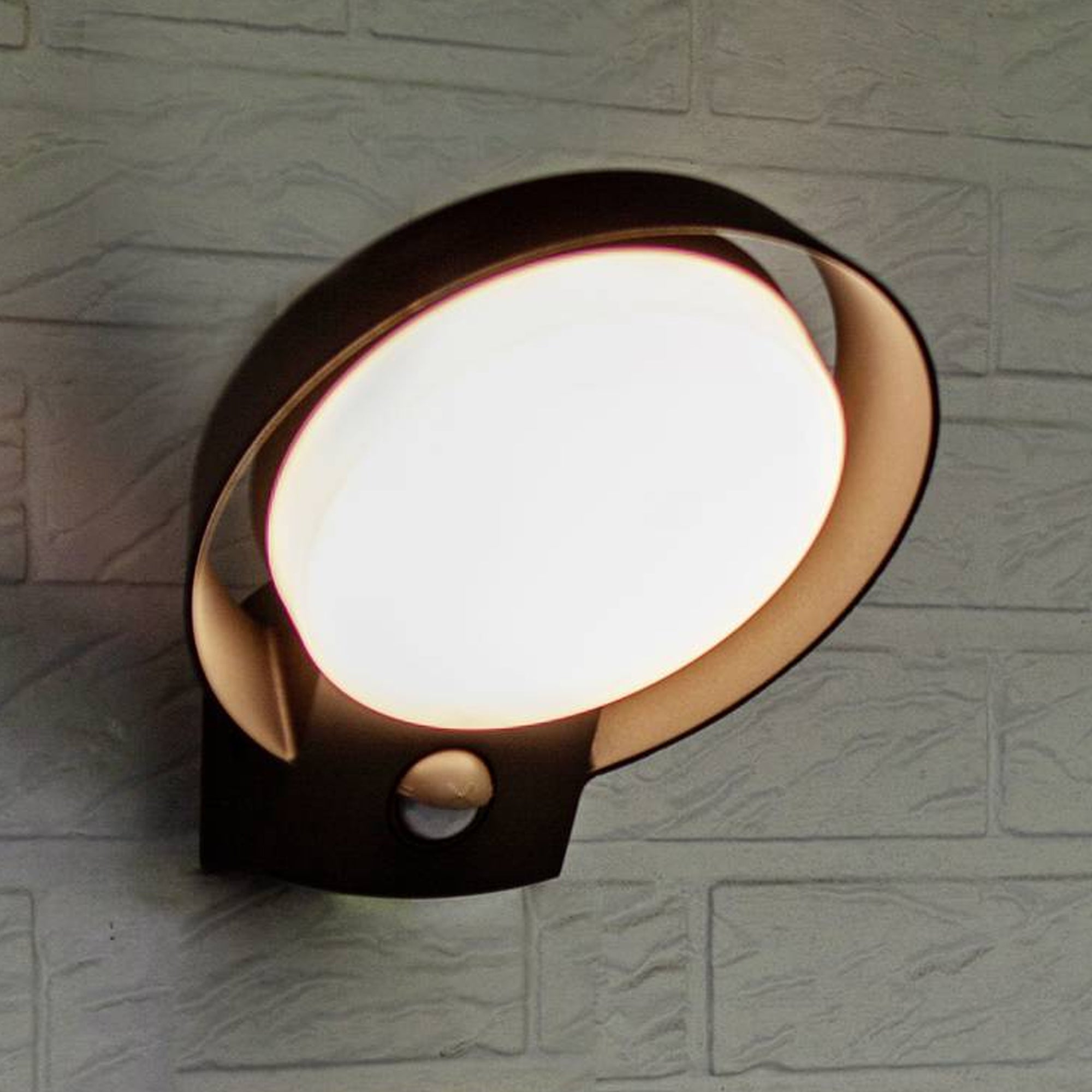 POLO LED zidna svjetiljka, senzor pokreta, tamno siva, 16.1W, 3000K, IP54, 164mm