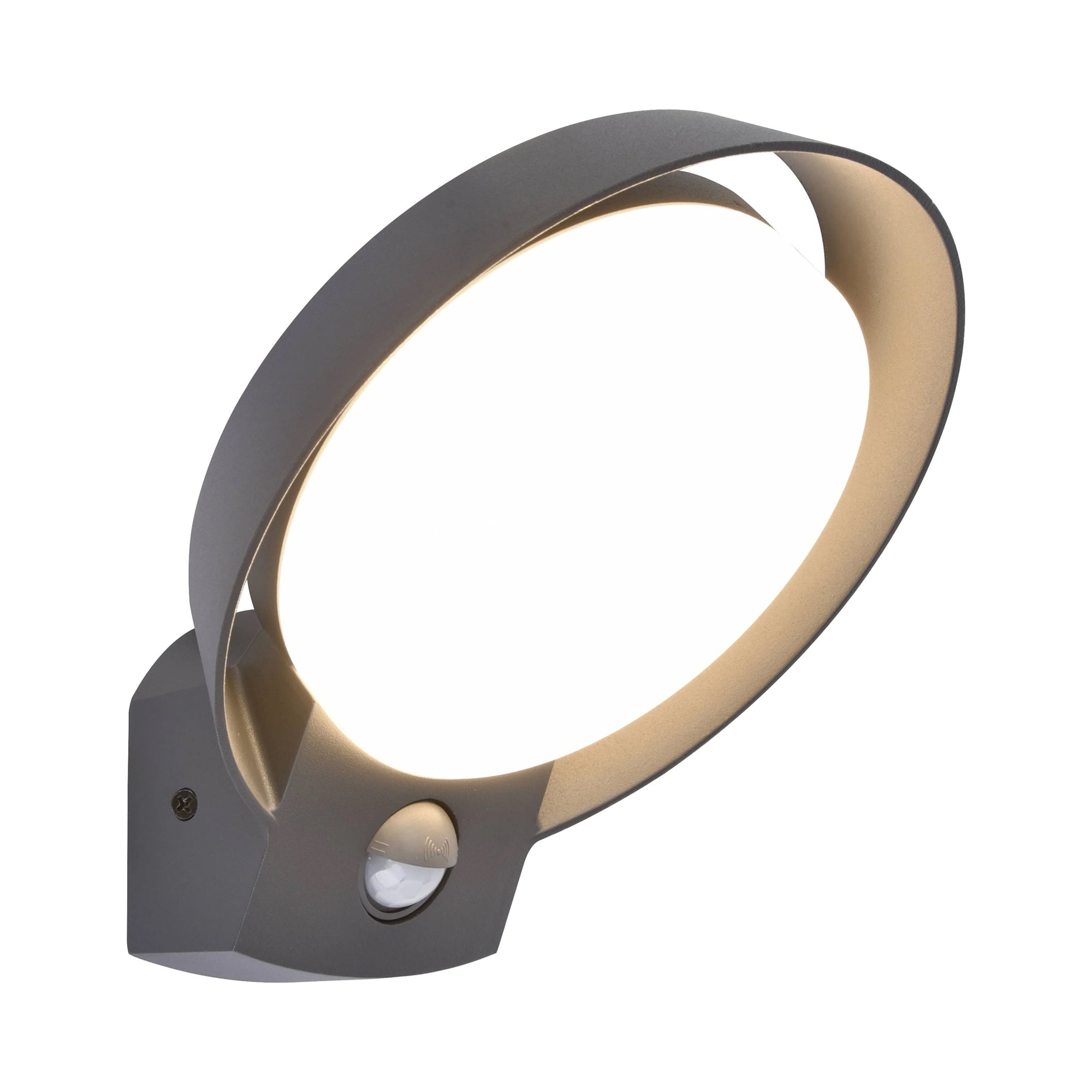POLO LED zidna svjetiljka, senzor pokreta, tamno siva, 16.1W, 3000K, IP54, 164mm