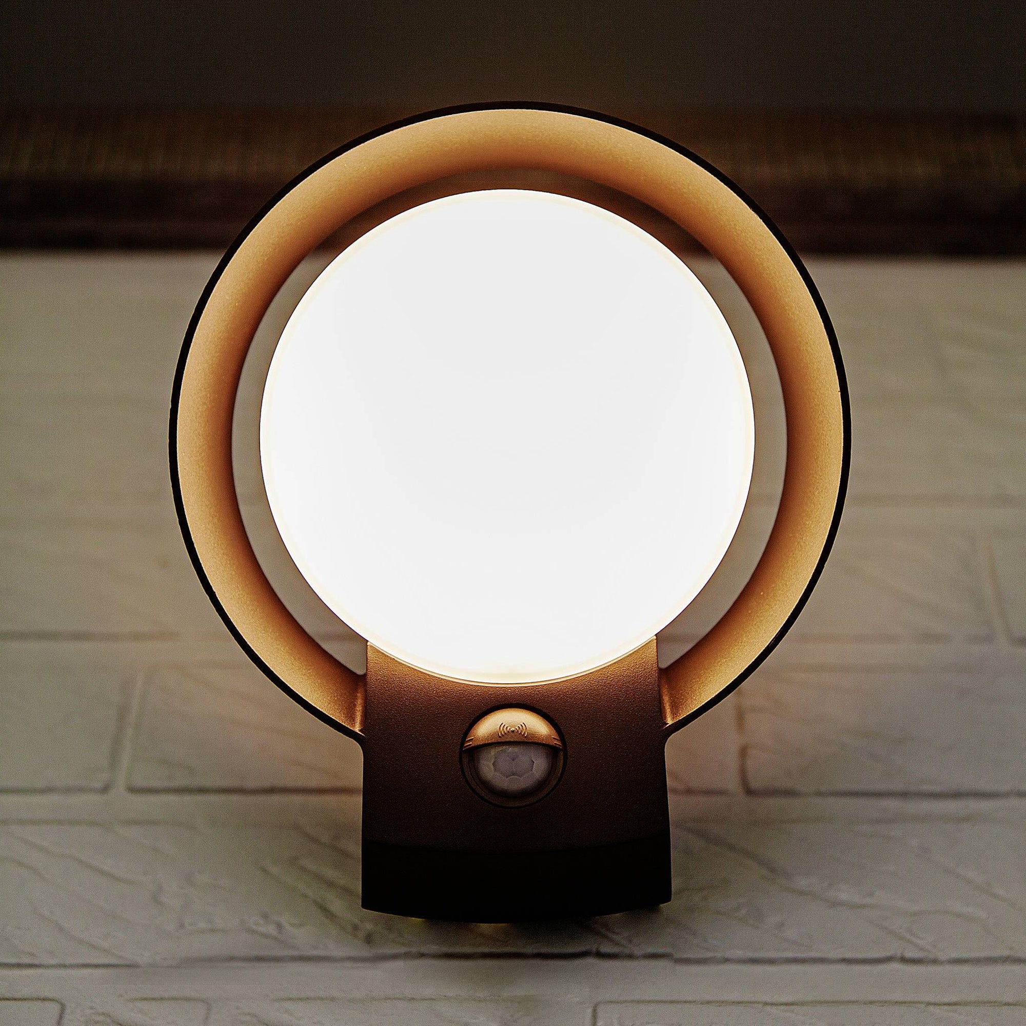 POLO LED zidna svjetiljka, senzor pokreta, tamno siva, 16.1W, 3000K, IP54, 164mm