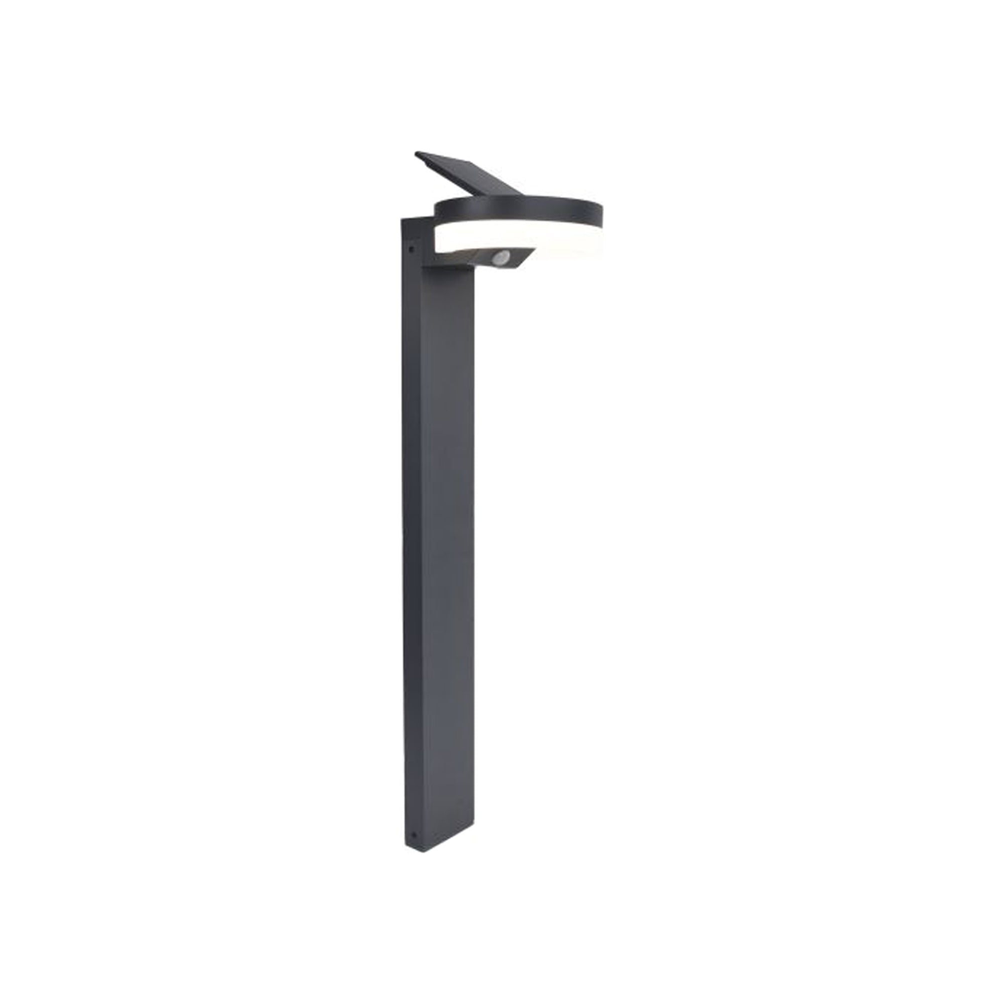 RUNDA LED solarna vrtna svjetiljka, senzor pokreta, tamno siva, 12W, 4000K, IP54, 740mm