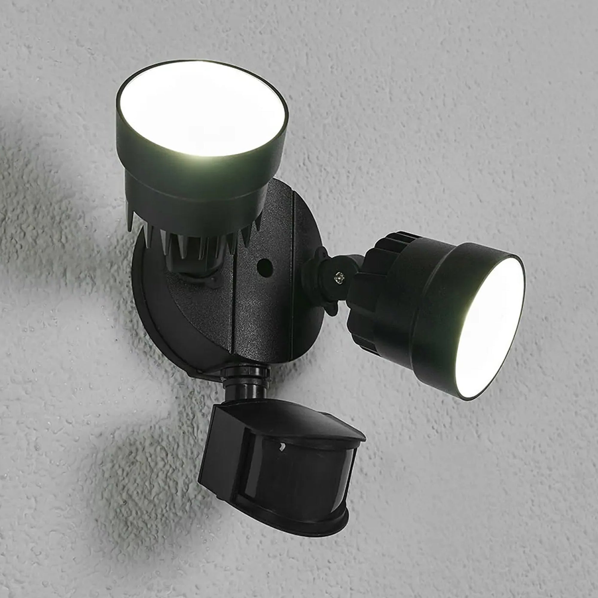 SHRIMP LED reflektor, senzor pokreta, mat crni, 12W, 5000K, IP54, 204mm