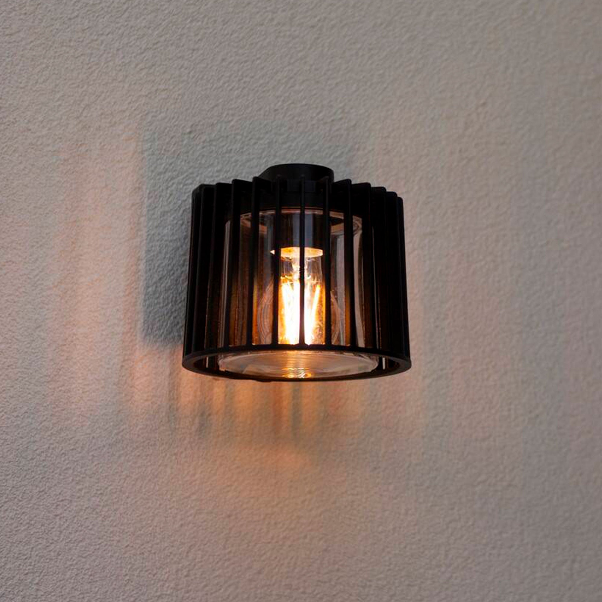 SHYNE zidna svjetiljka, mat crna, 1xE27, IP54, 167mm