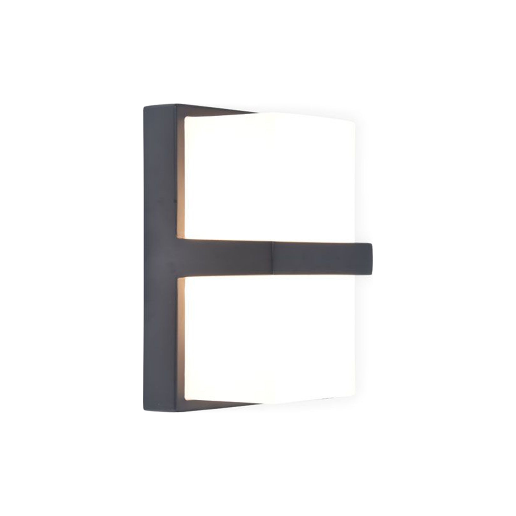 STELA LED zidna svjetiljka, tamno siva, 14W, 3000K, IP54, 190mm