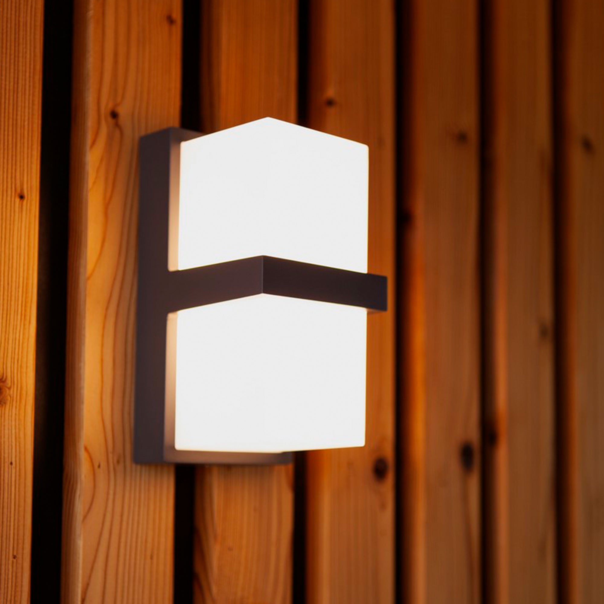STELA LED zidna svjetiljka, tamno siva, 14W, 3000K, IP54, 190mm