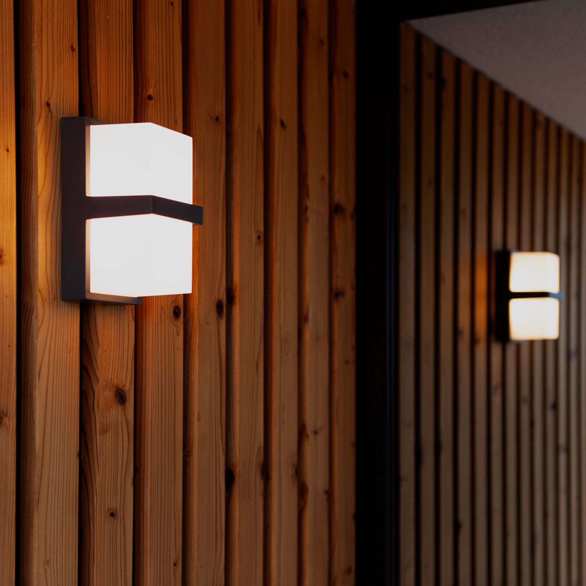 STELA LED zidna svjetiljka, tamno siva, 14W, 3000K, IP54, 190mm