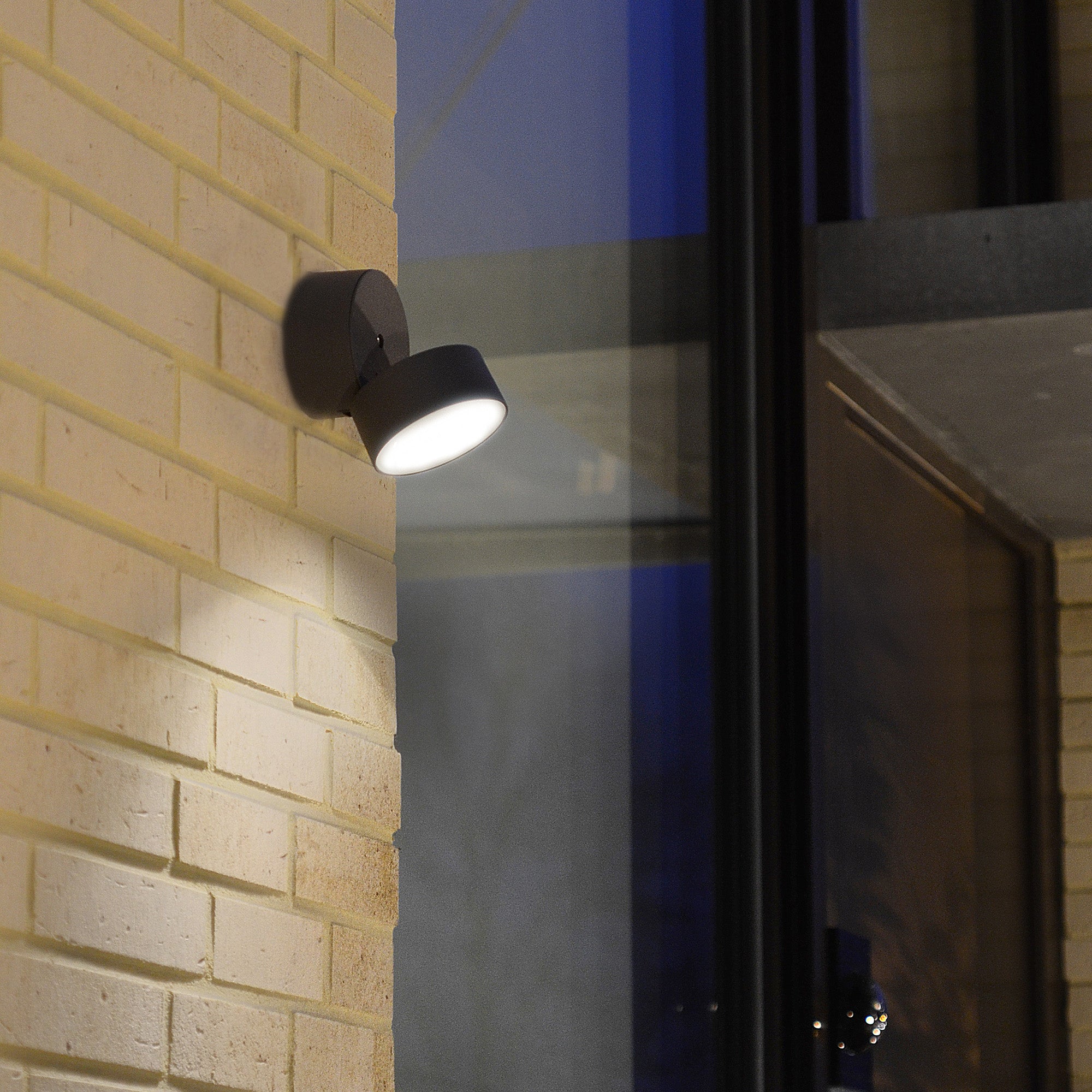 TRUMPET LED zidna svjetiljka, tamno siva, 9.5W, 4000K, IP54, 94mm