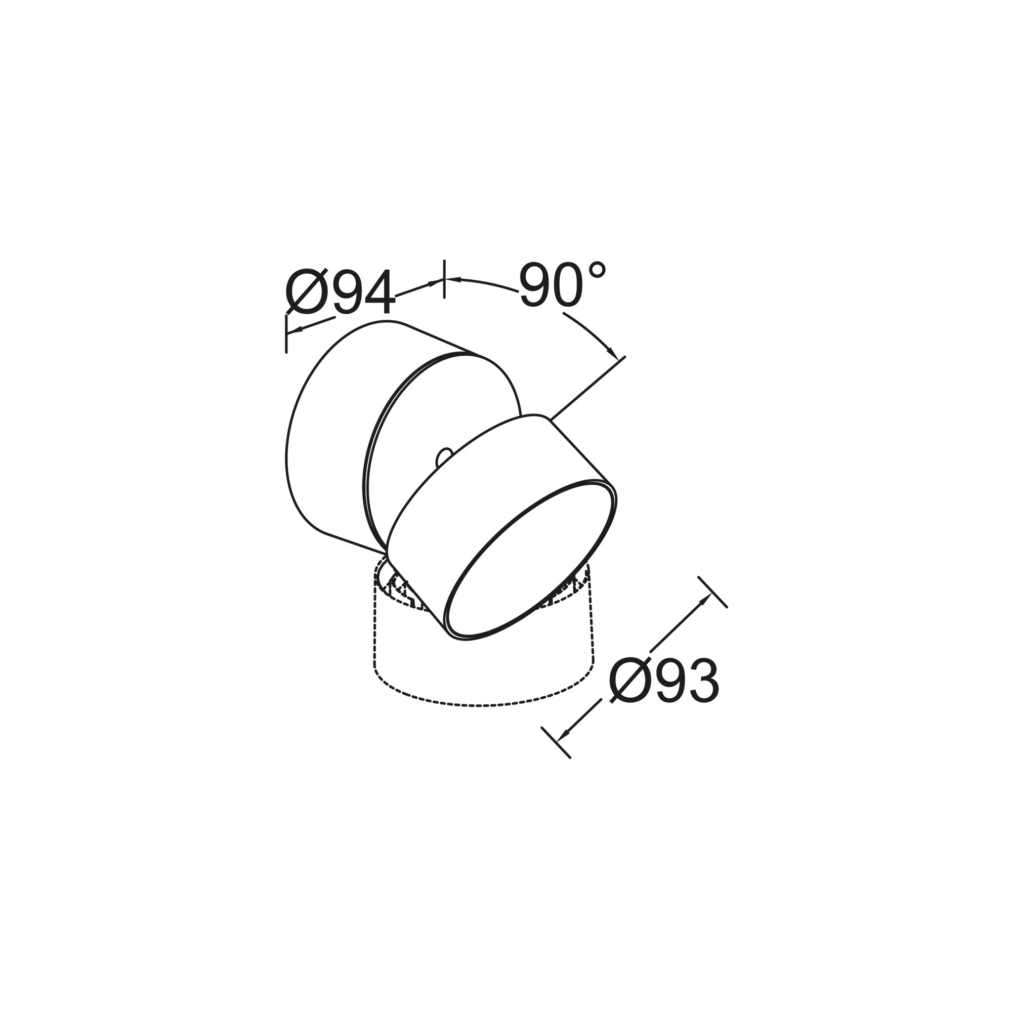 TRUMPET LED zidna svjetiljka, tamno siva, 9.5W, 4000K, IP54, 94mm